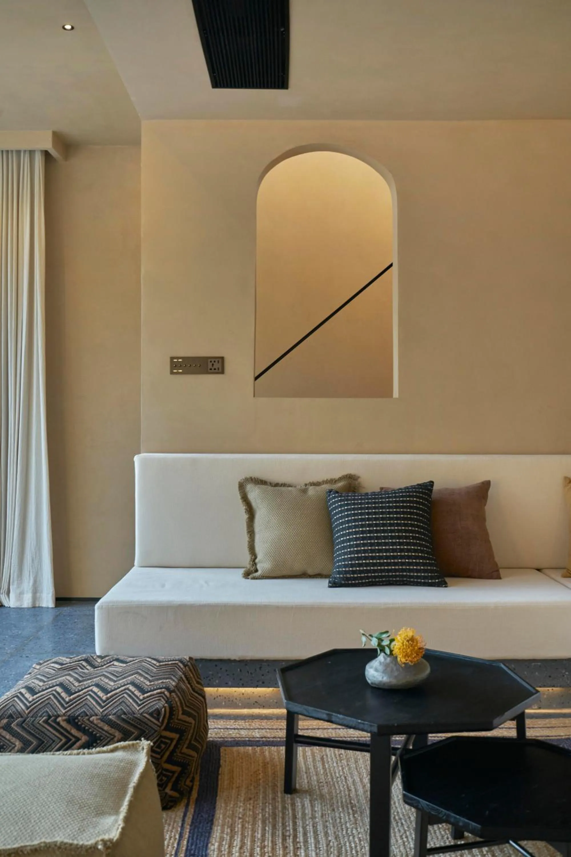 Living room in Anji ke gamer wild luxury Resort villa