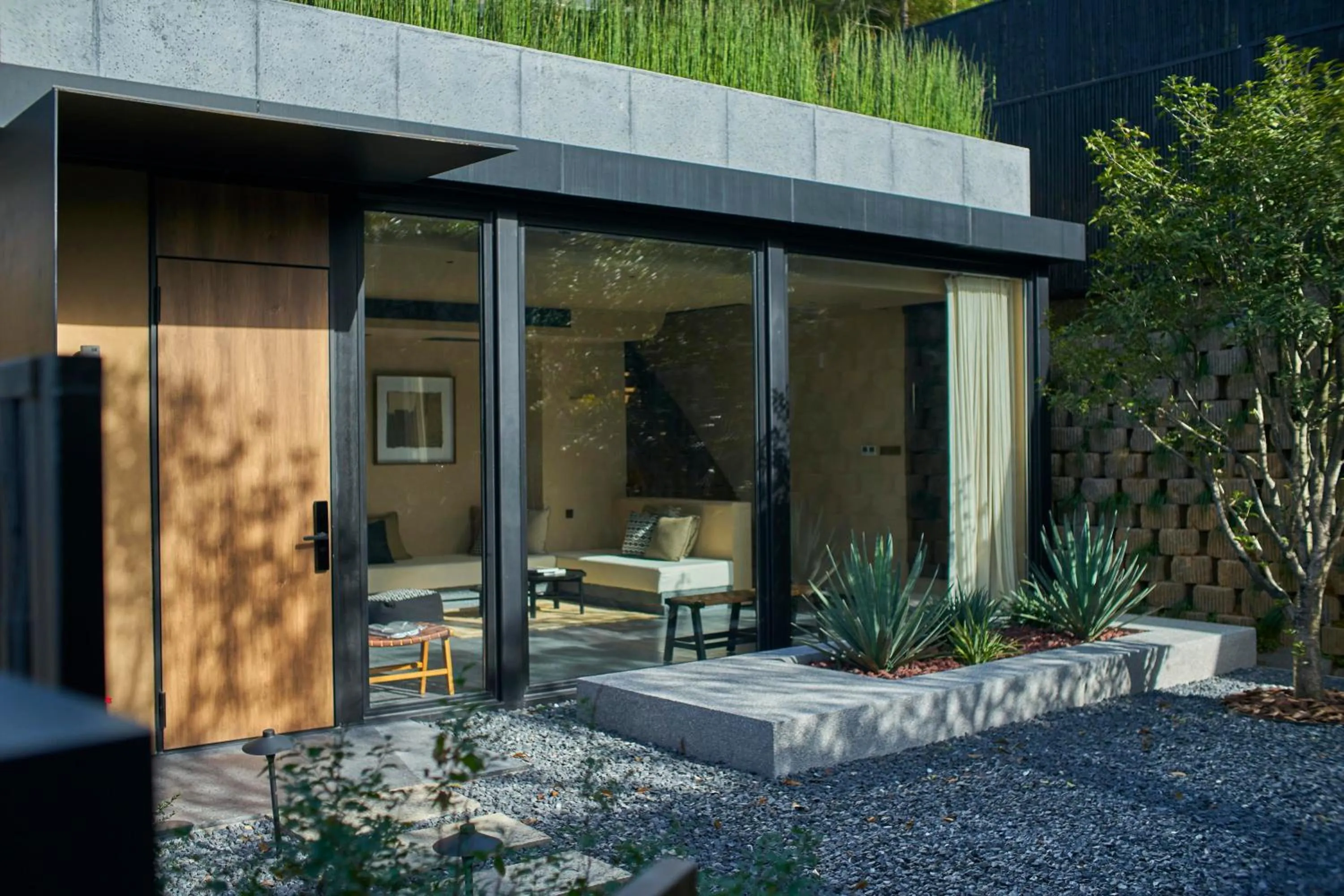 Living room in Anji ke gamer wild luxury Resort villa