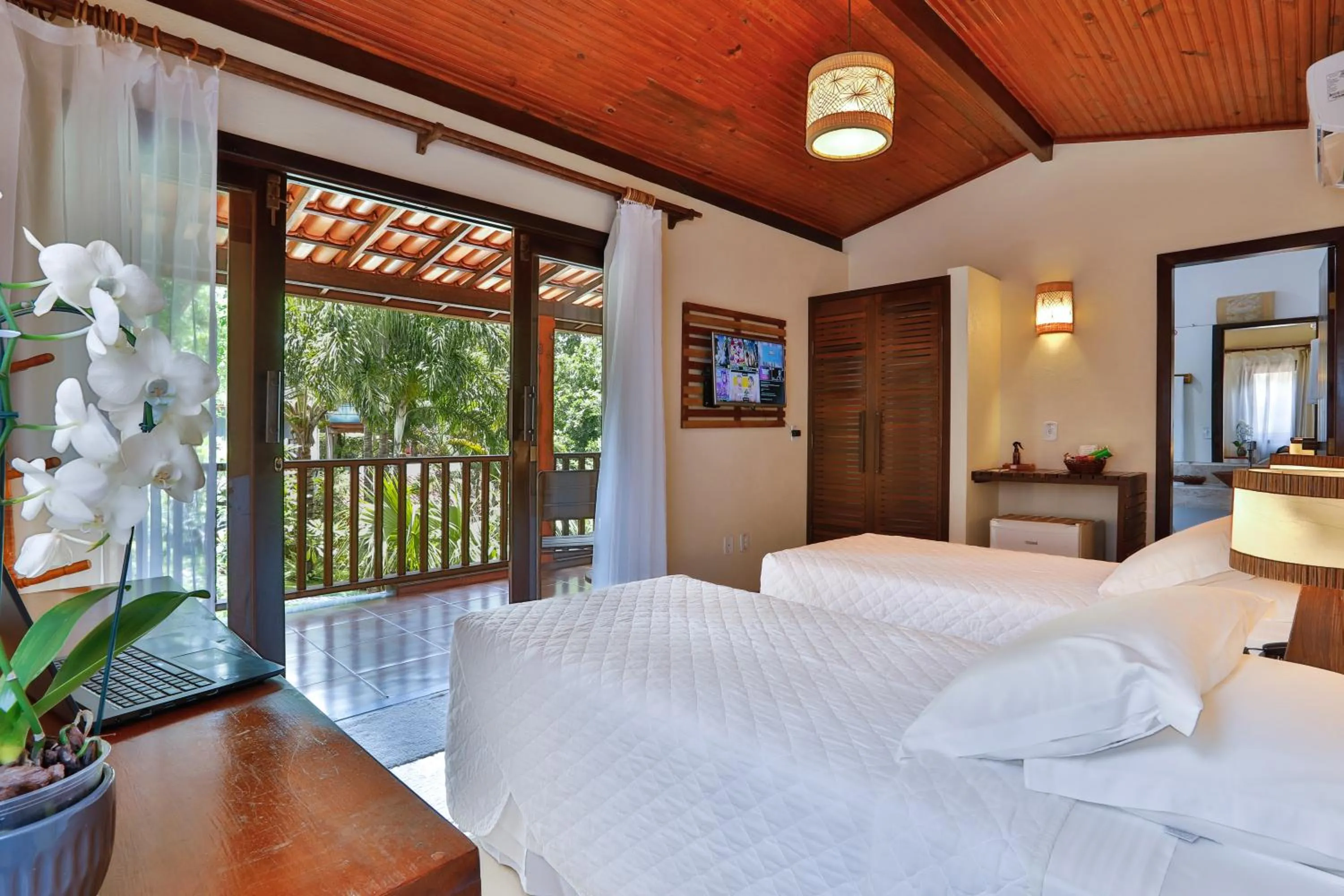 Bed in Paraíso Ecológico Pousada & SPA