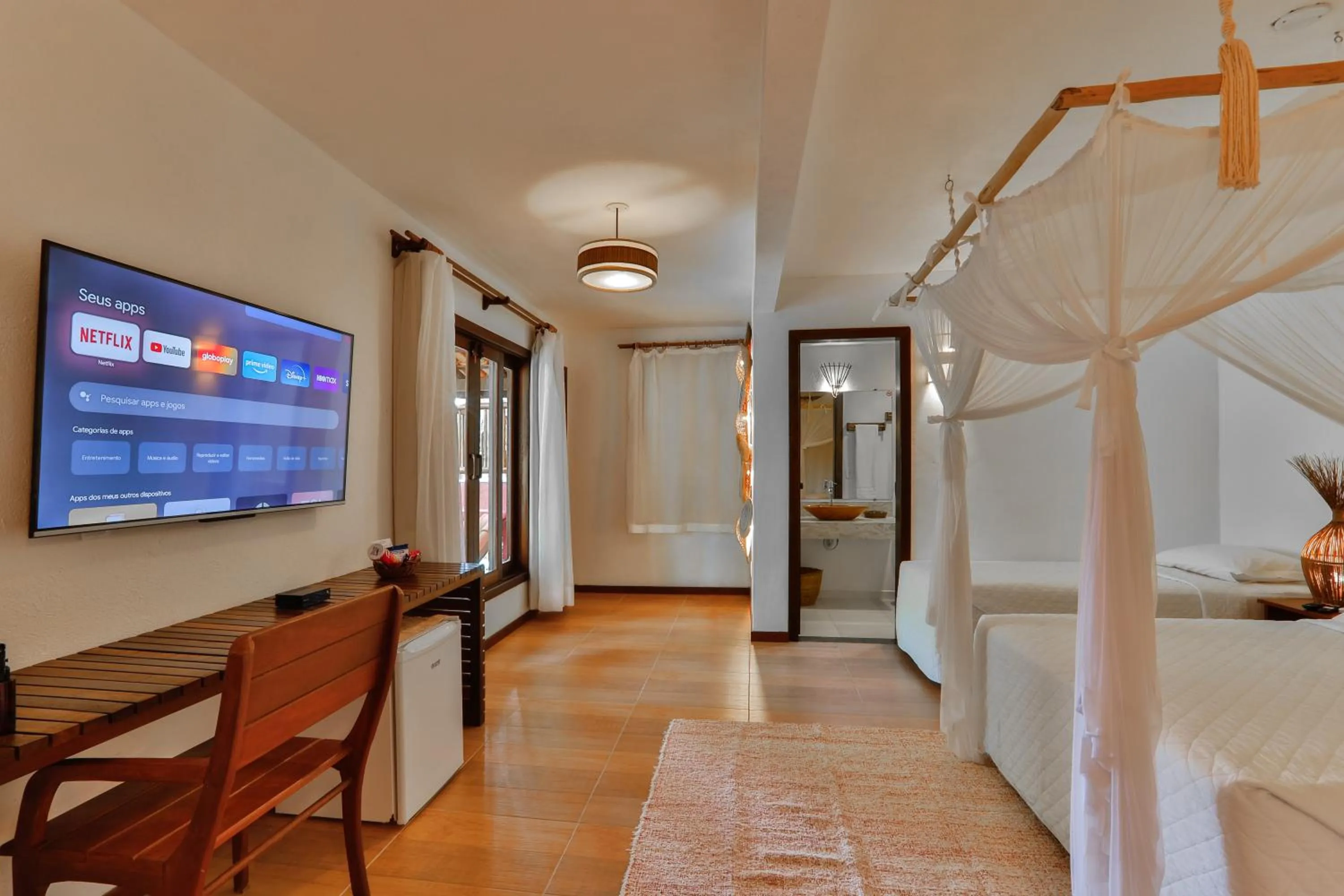 Bed in Paraíso Ecológico Pousada & SPA