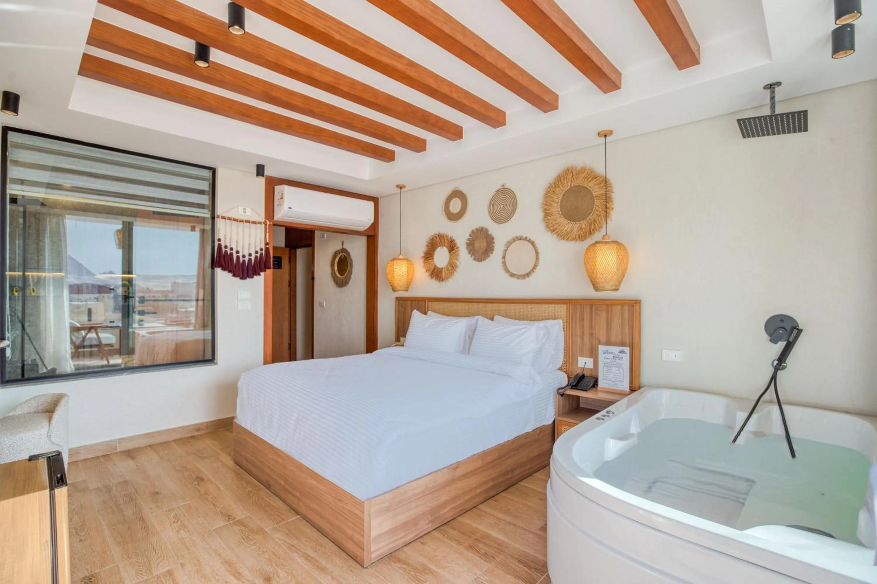 Bed in Galaxy Pyramids View INN