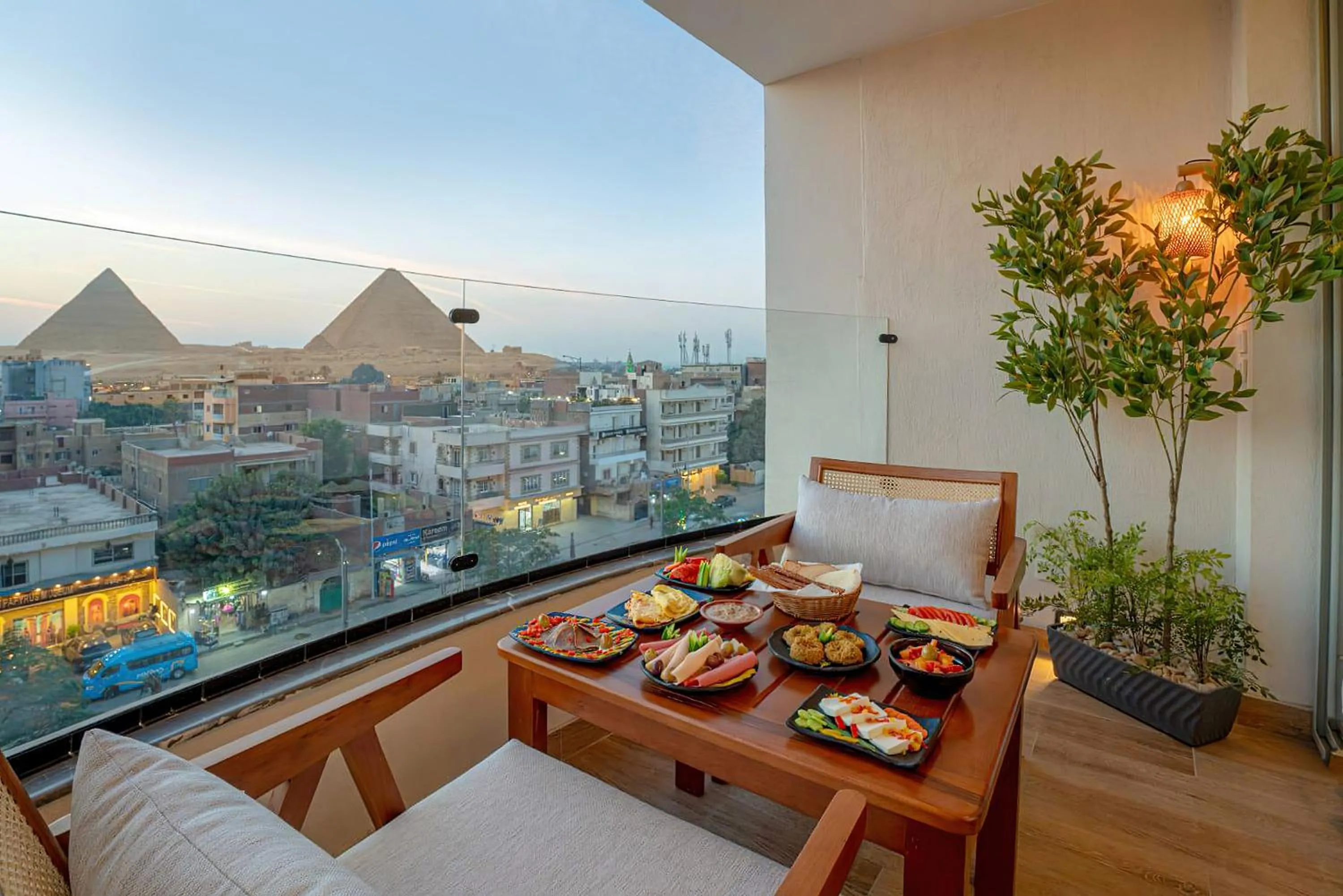 Balcony/Terrace in Galaxy Pyramids View INN