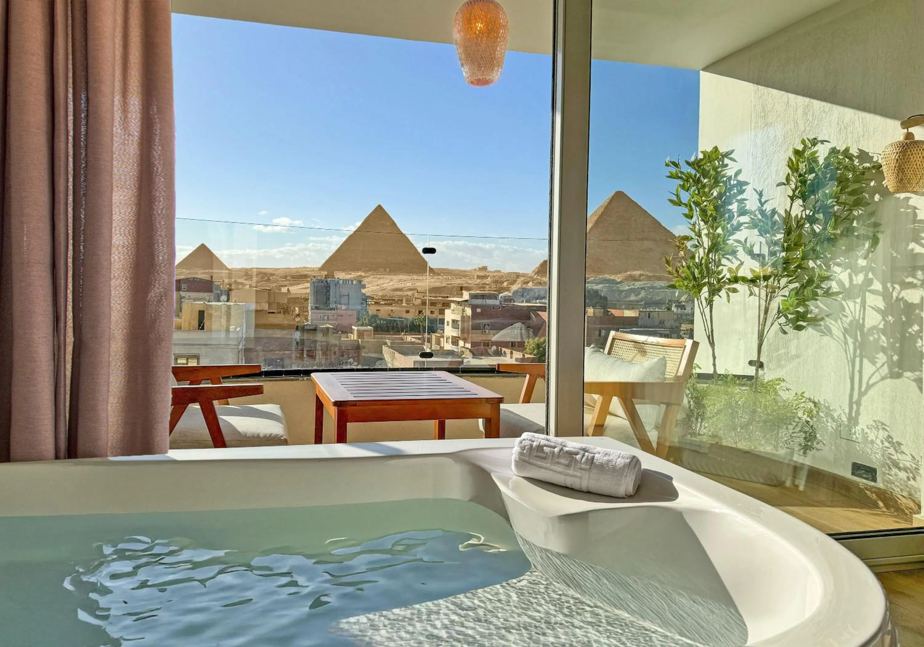 Bed in Galaxy Pyramids View INN