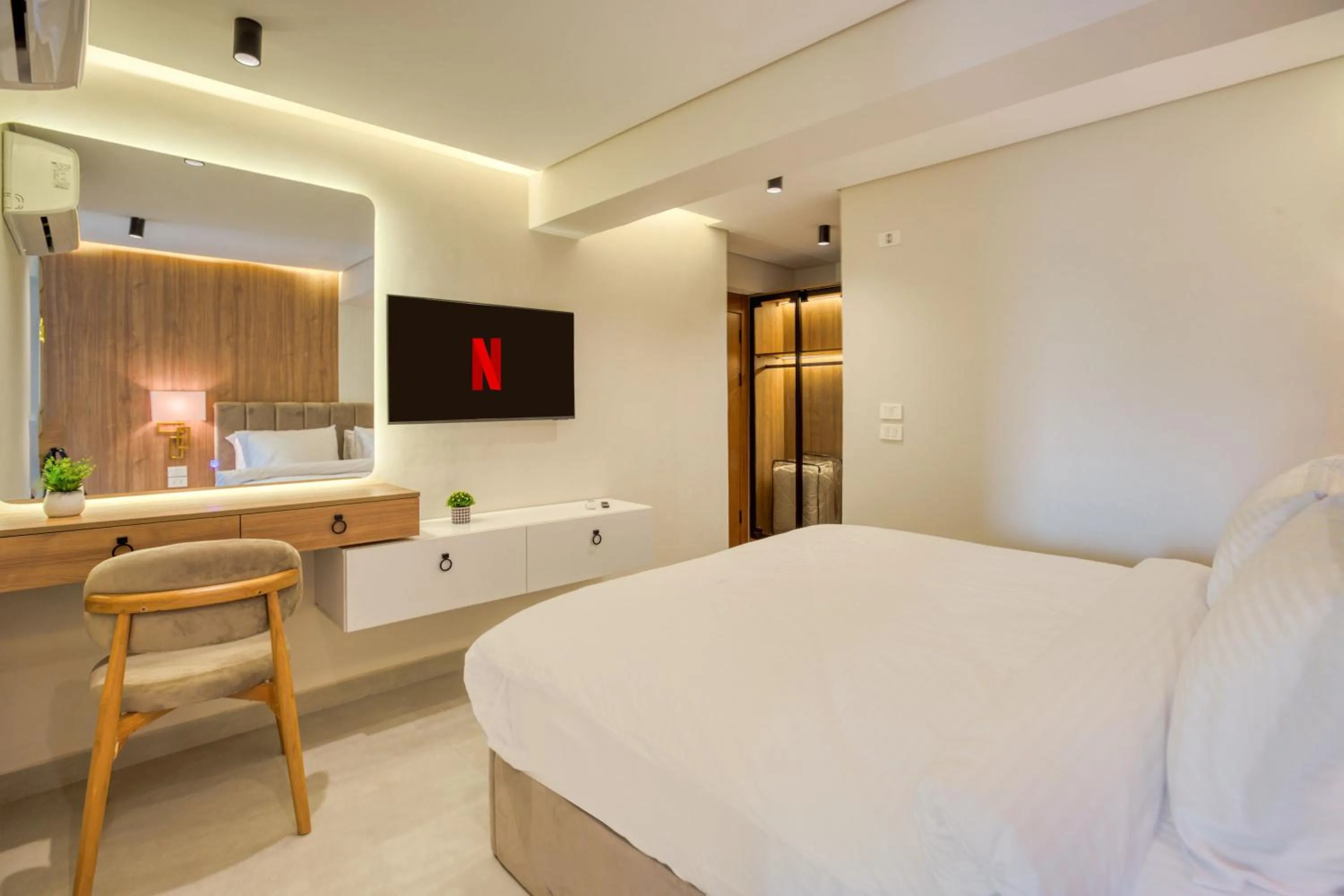 Bed in Galaxy Pyramids View INN