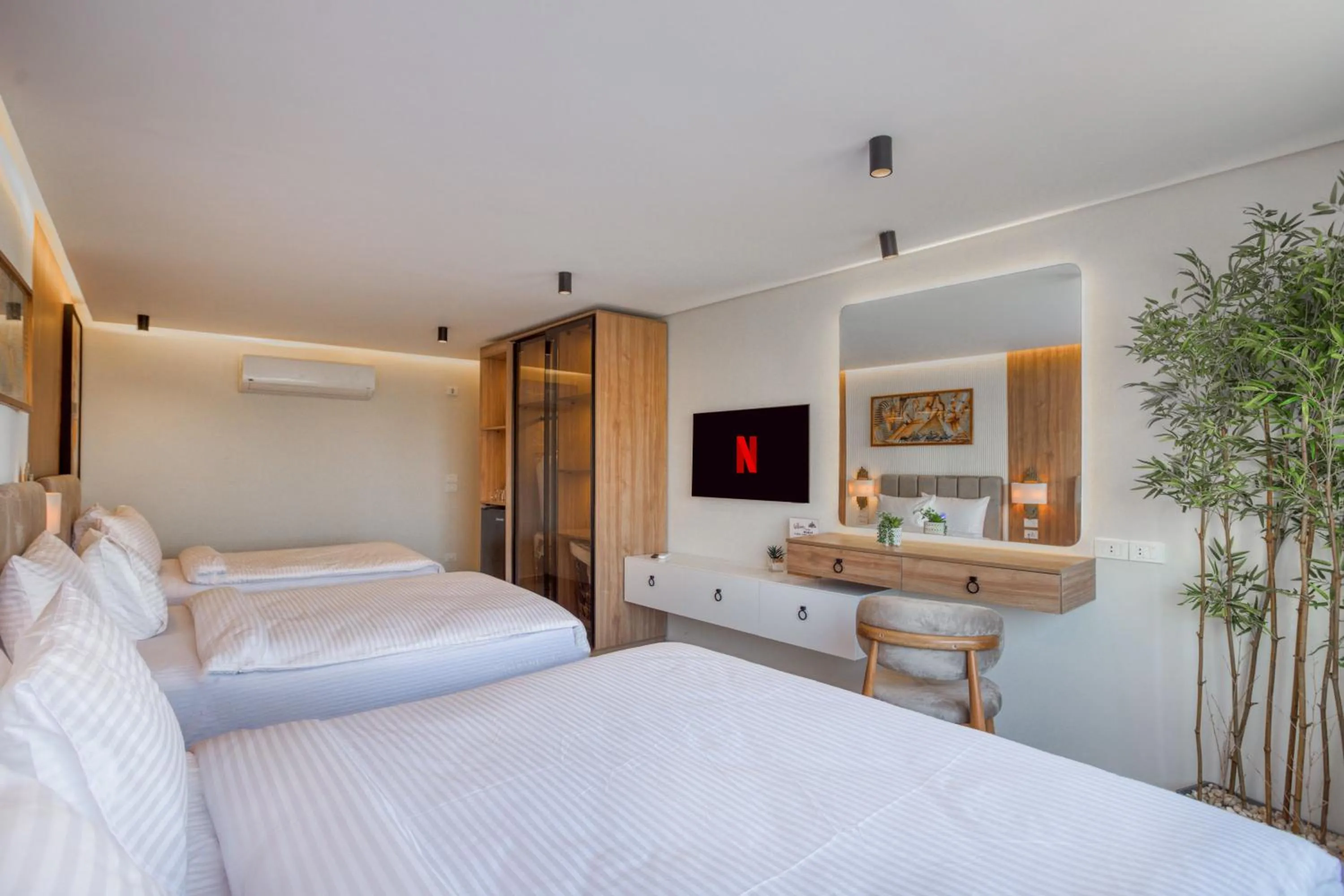Bed in Galaxy Pyramids View INN