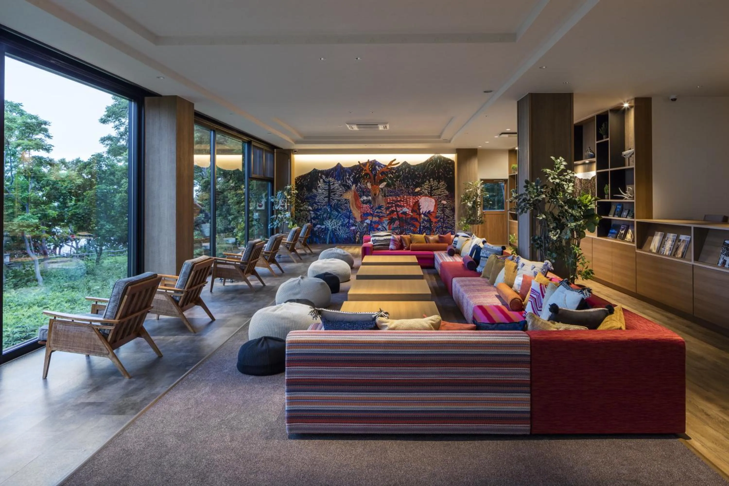 Lobby or reception in Shiretoko Yuhi No Ataruie Onsen Hostel