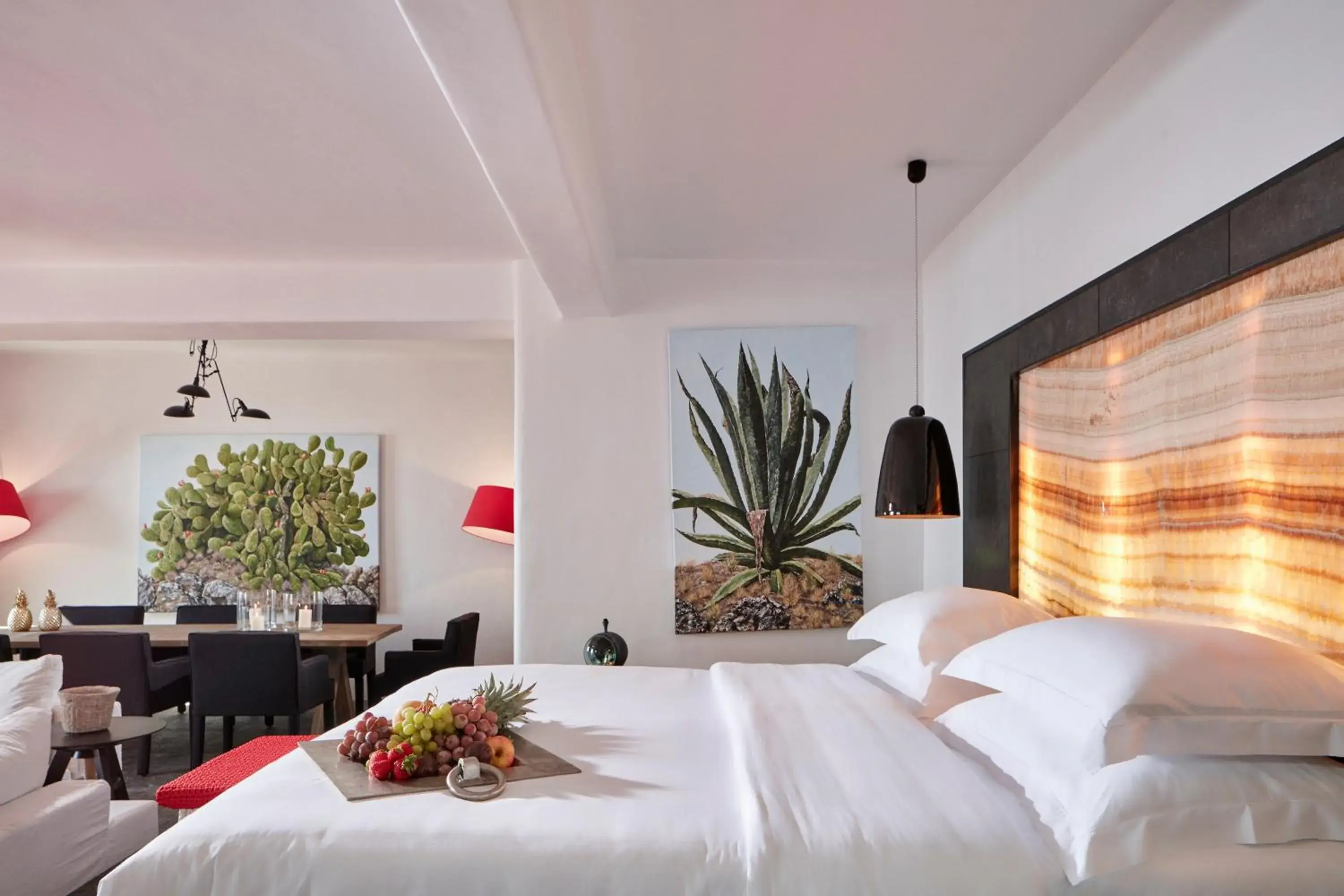 Bed in Myconian Avaton, a Member of Design Hotels Bed in Myconian Avaton, a Member of Design Hotels