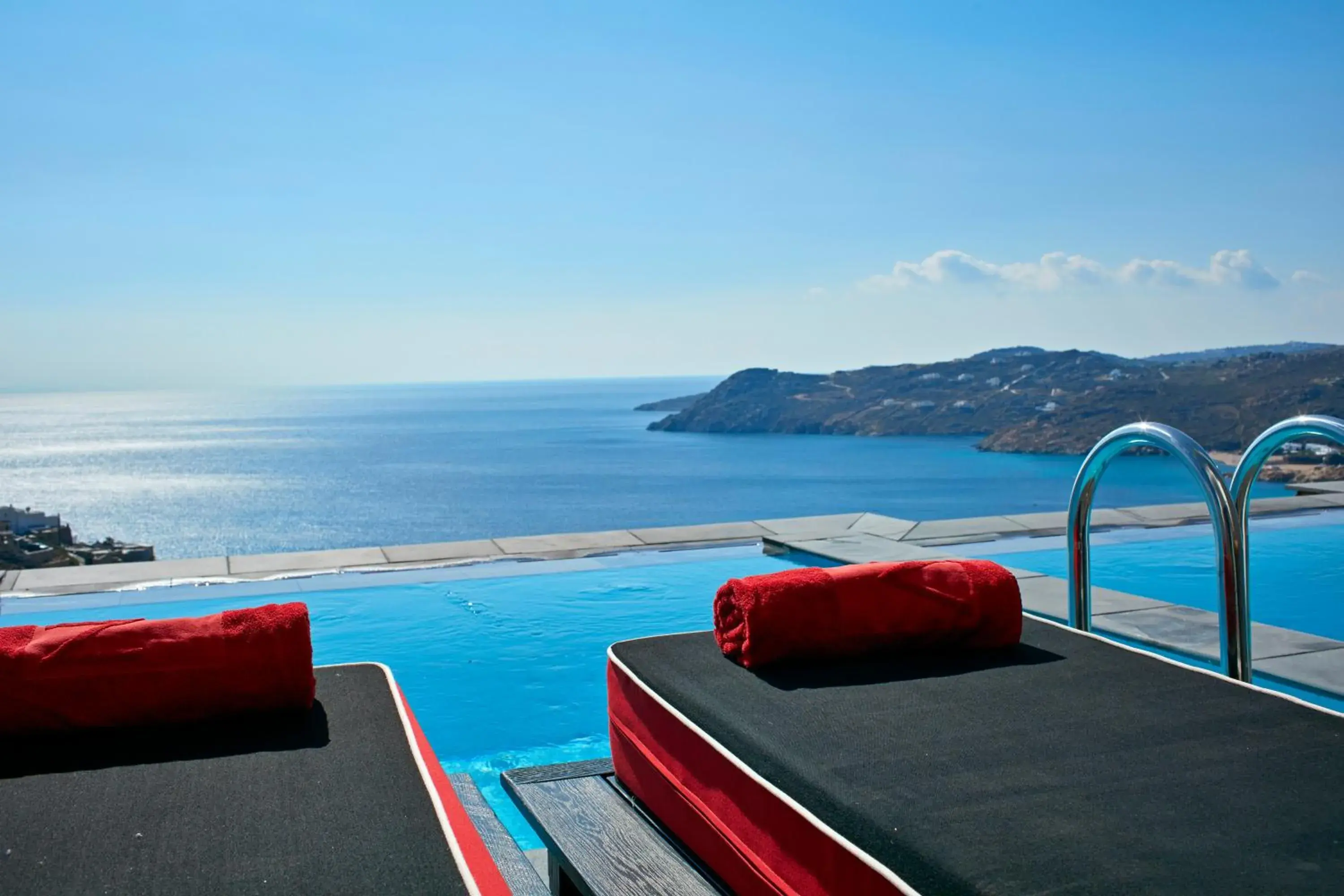 Pool view in Myconian Avaton, a Member of Design Hotels Pool view in Myconian Avaton, a Member of Design Hotels