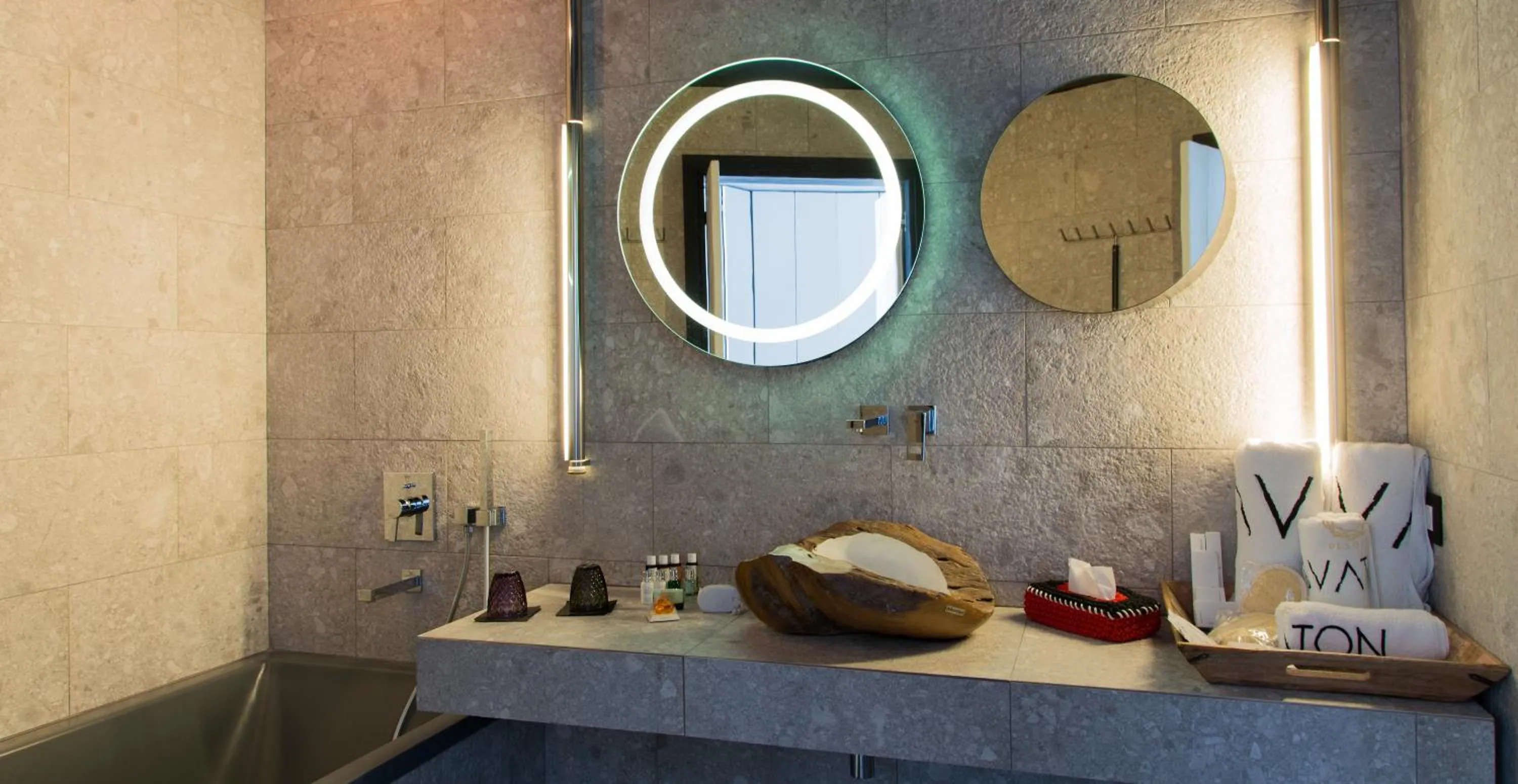 Bathroom in Myconian Avaton, a Member of Design Hotels