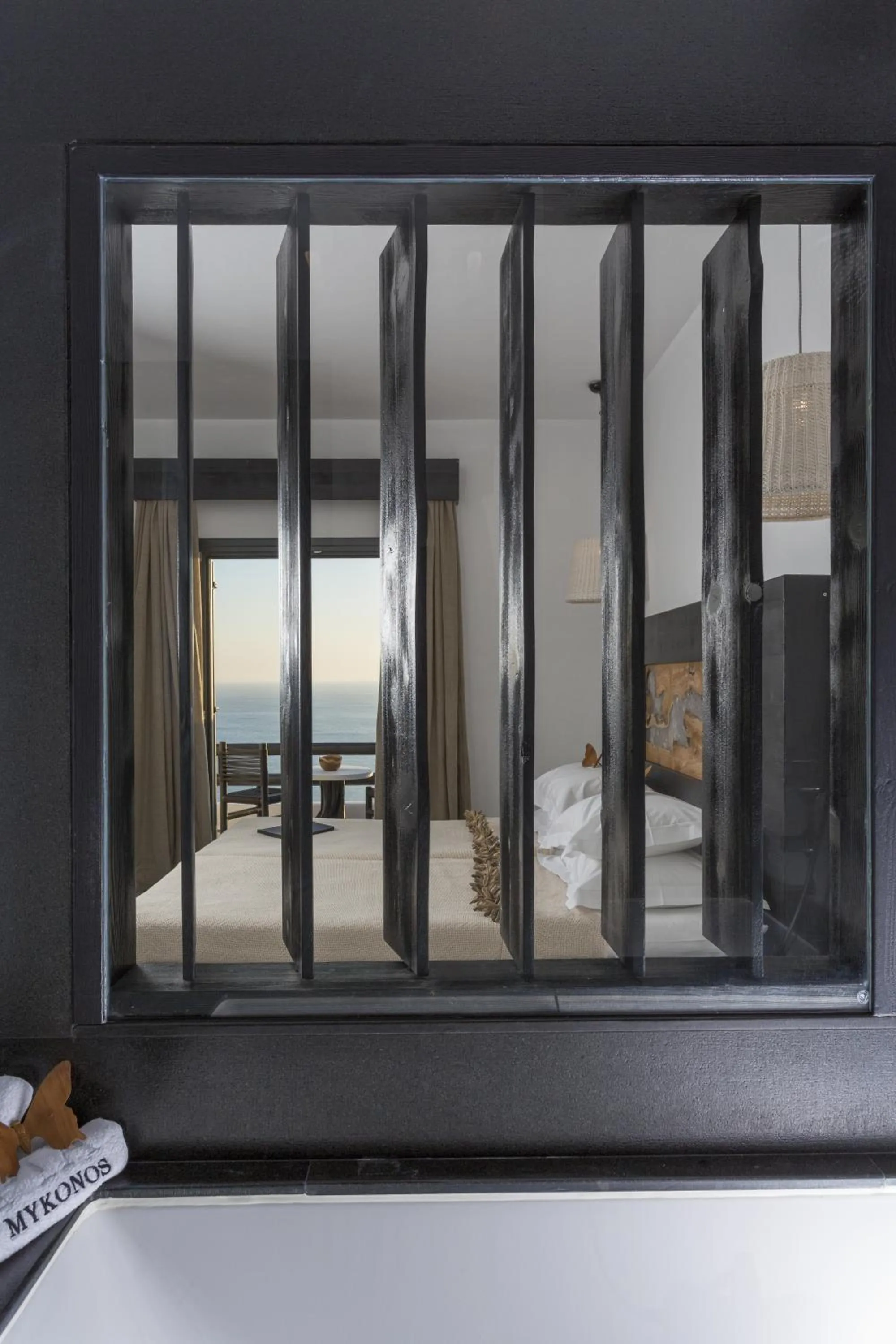 Photo of the whole room, Bed in Myconian Utopia Relais & Chateaux