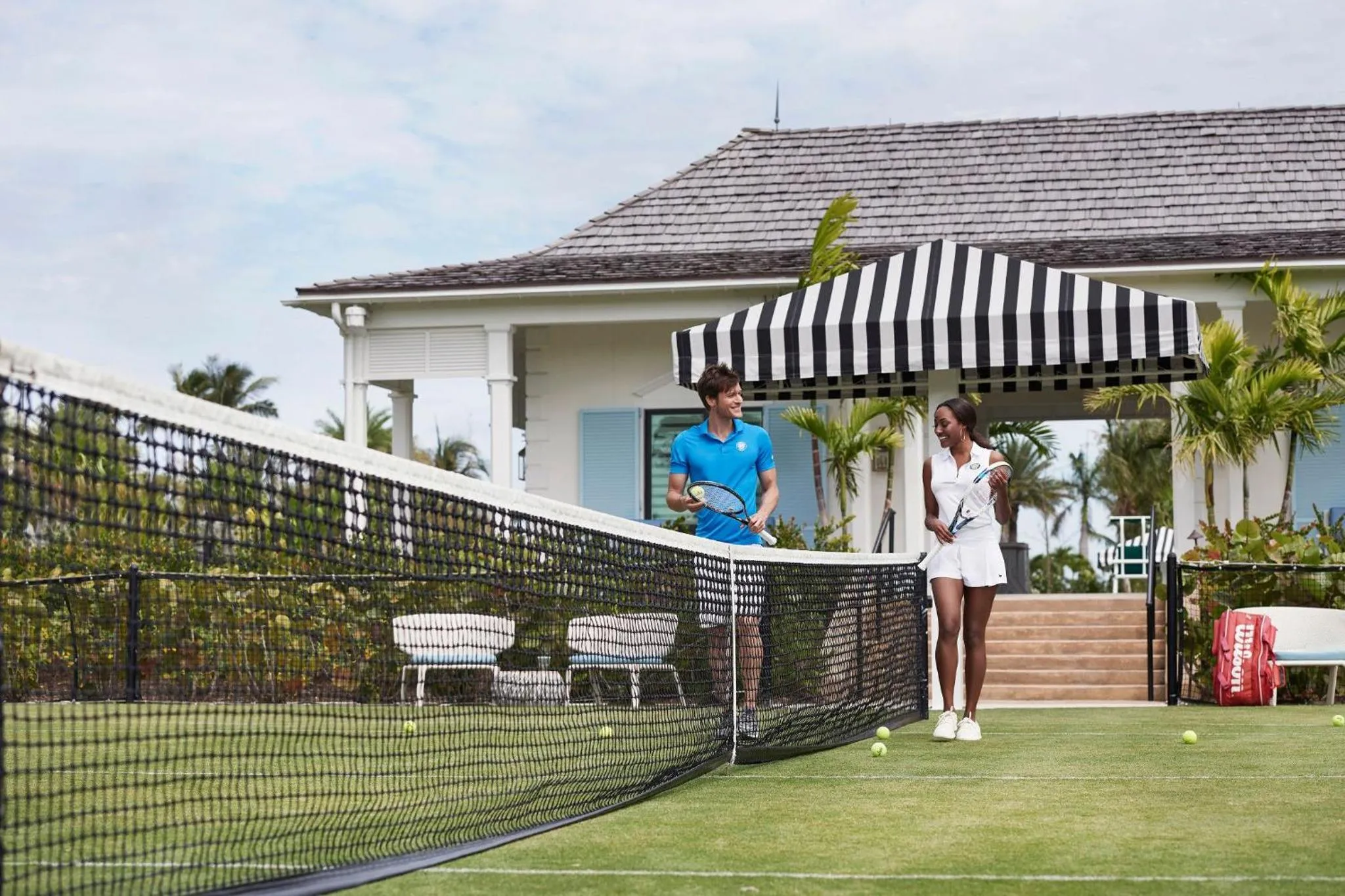 Tennis court in SLS at Baha Mar
