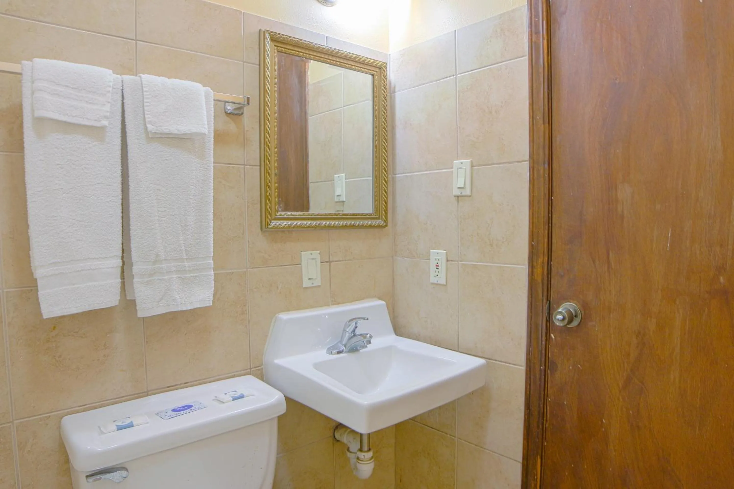 Bathroom in Economy Inn By OYO Lockport near Houma