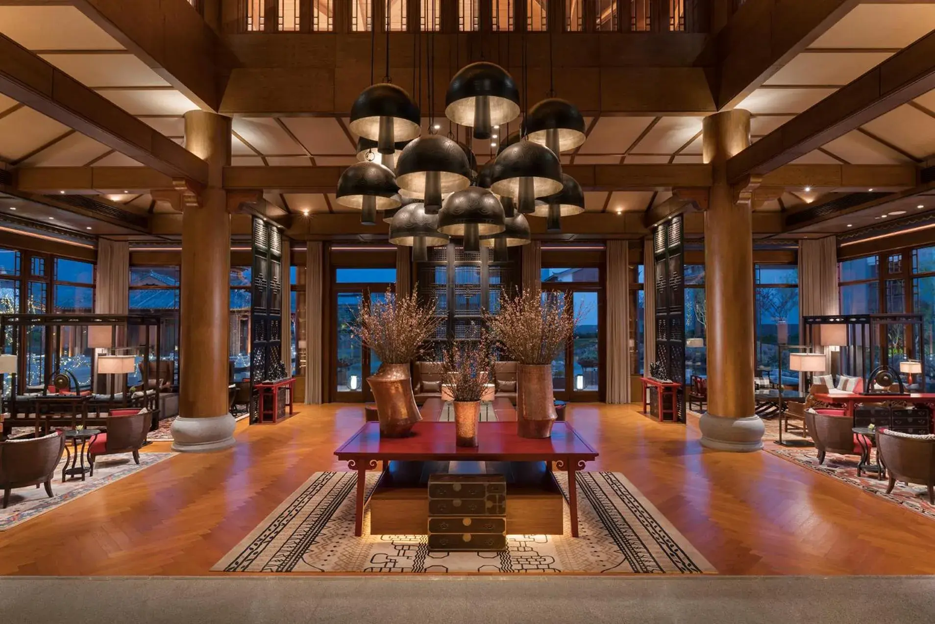 Lobby or reception in Jinmao Purelax Lijiang, The Unbound Collection By HYATT Lobby or reception in Jinmao Purelax Lijiang, The Unbound Collection By HYATT