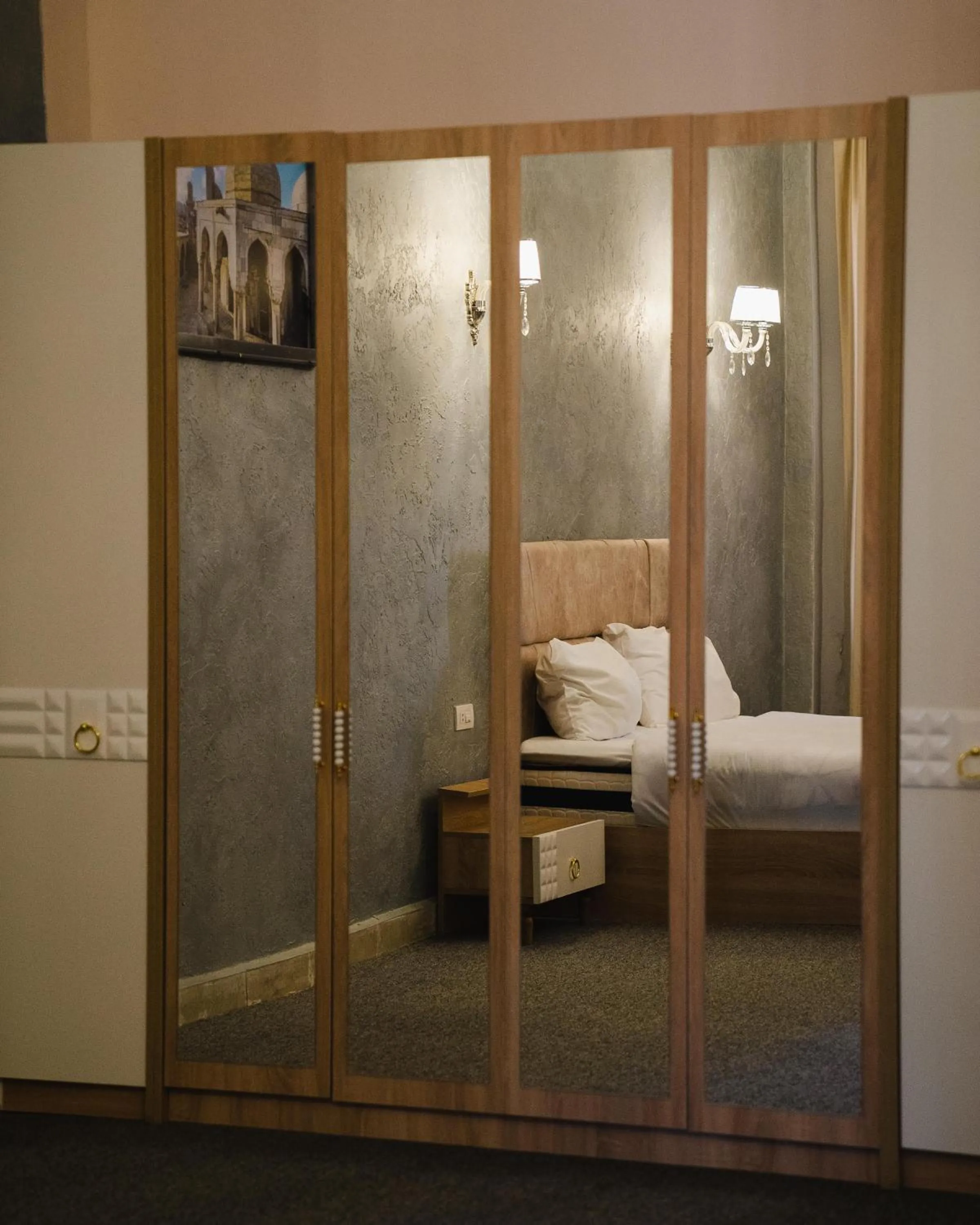 Bed in Olive Garden Baku Hotel