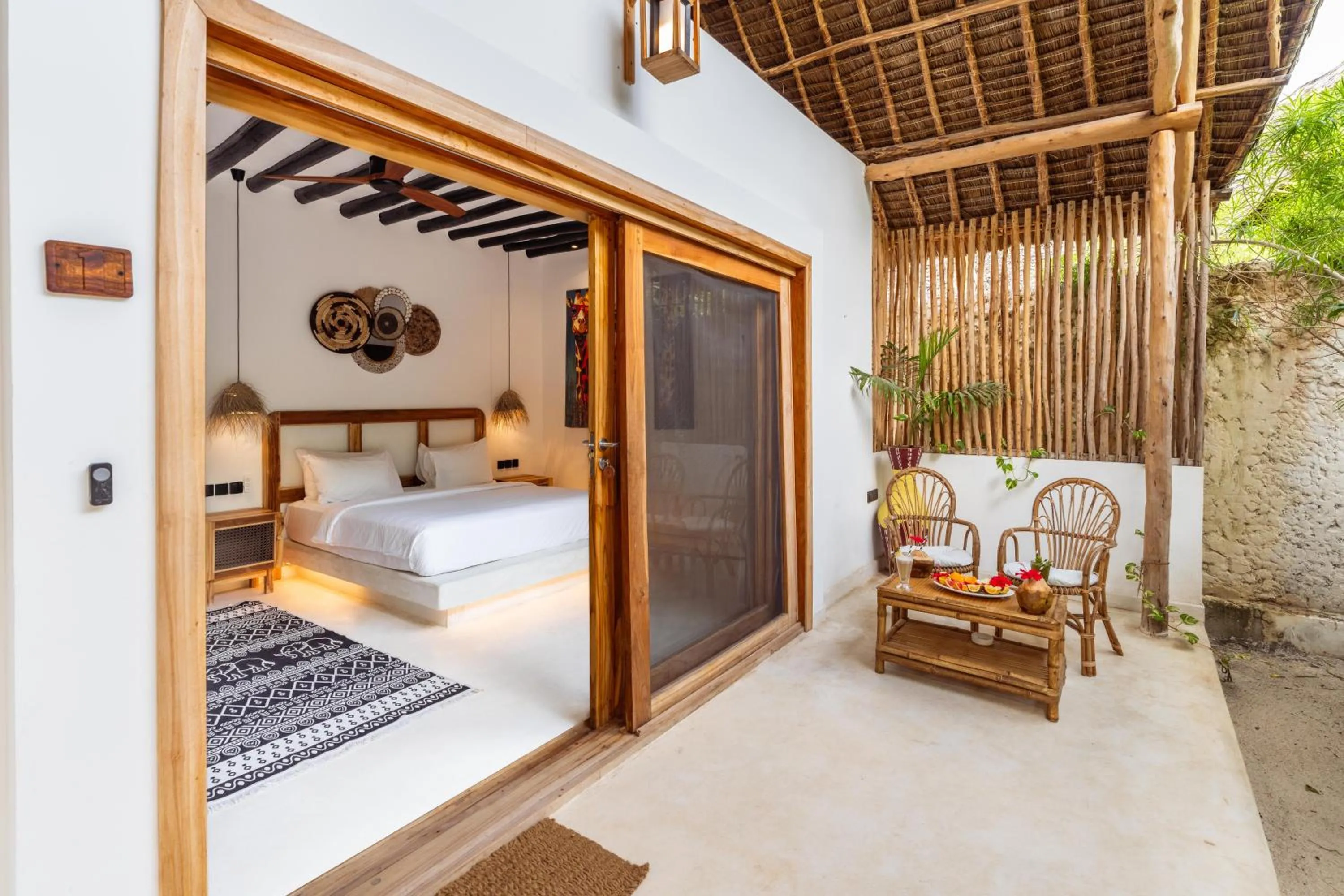 Patio, Bed in LUJO Zanzibar Resort