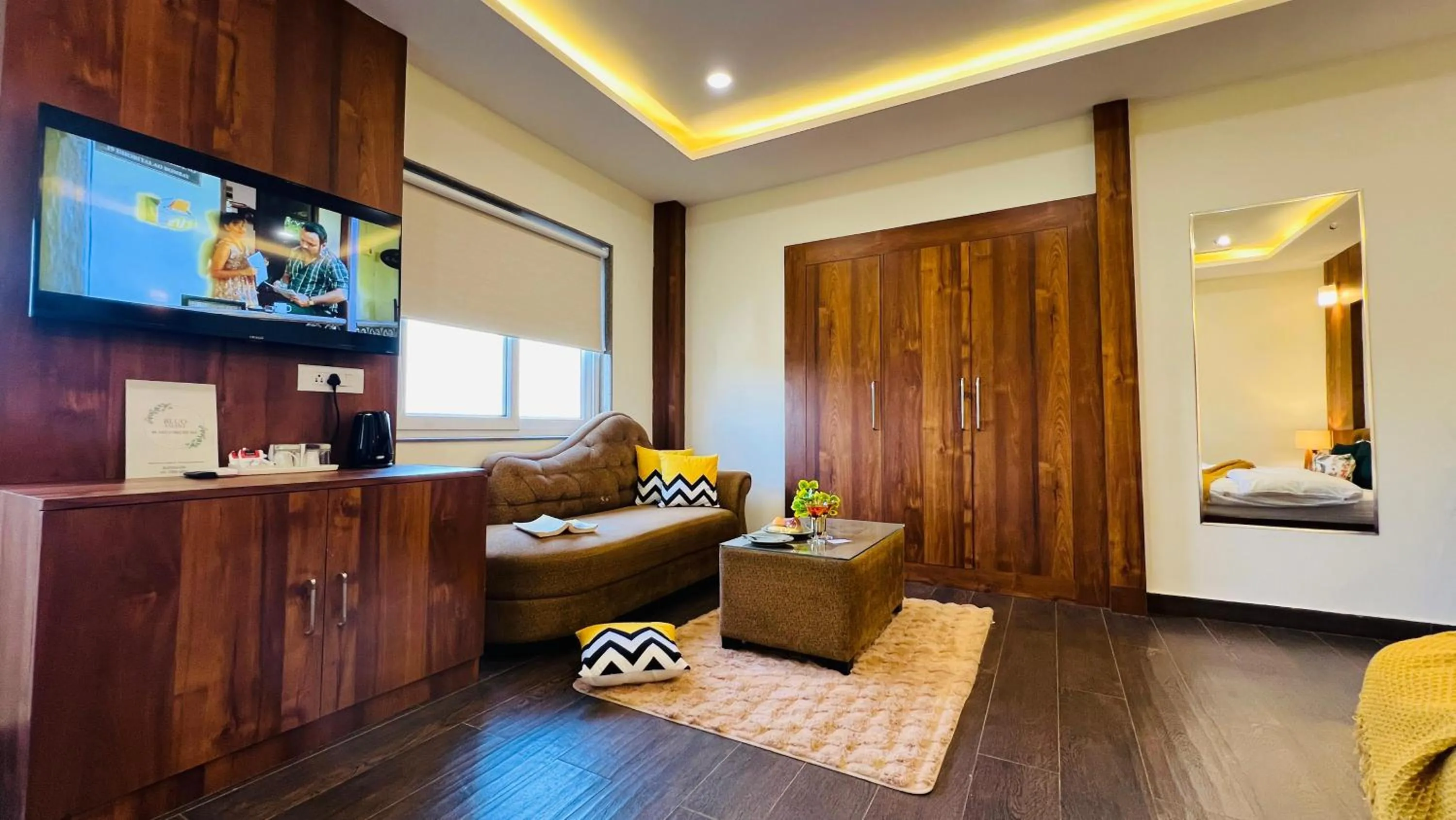 Seating area in BluO Amani Vagator - Boutique Hotel Goa