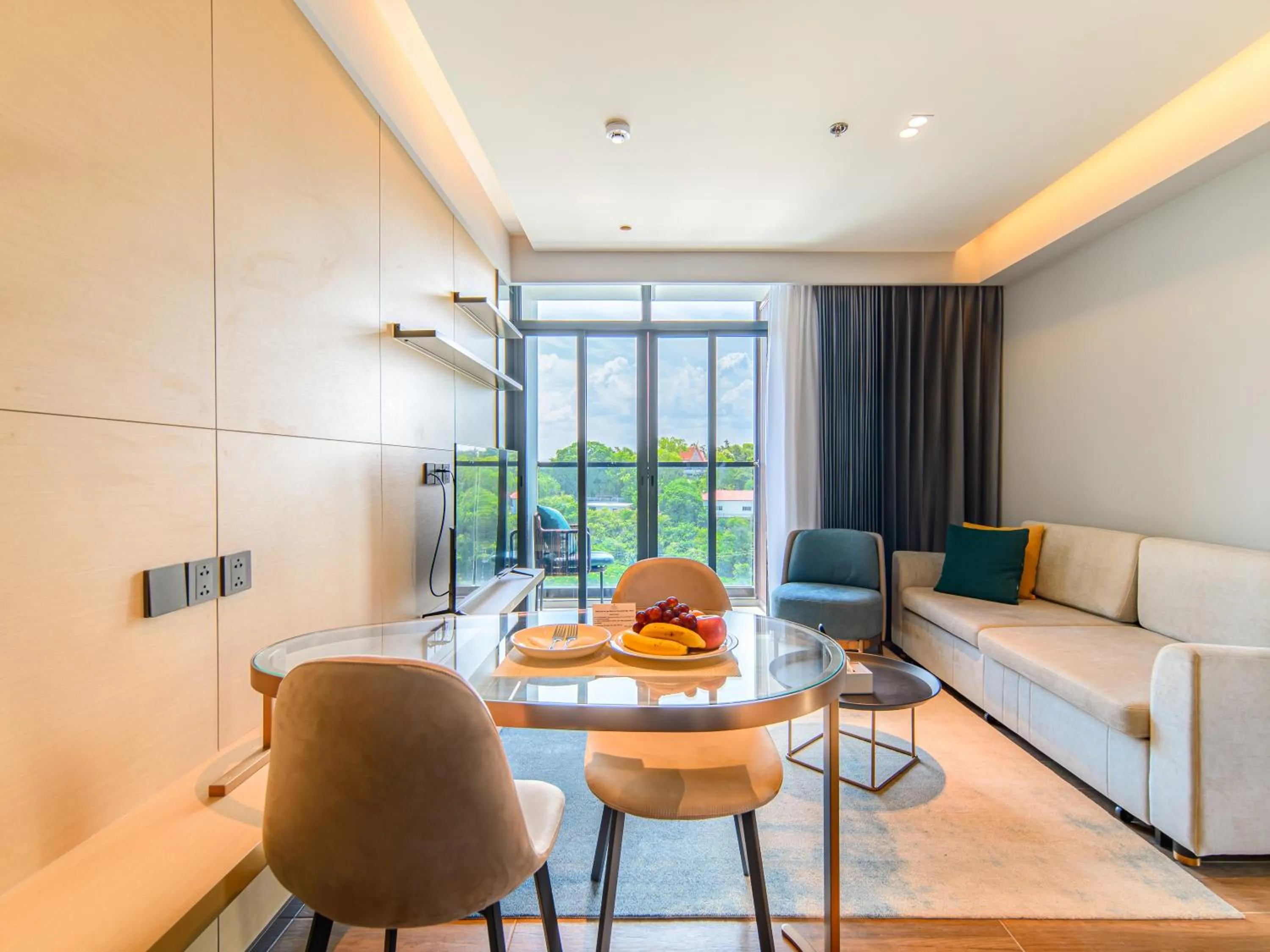 Living room in Beverly Mountain Bay, Trademark Collection by Wyndham