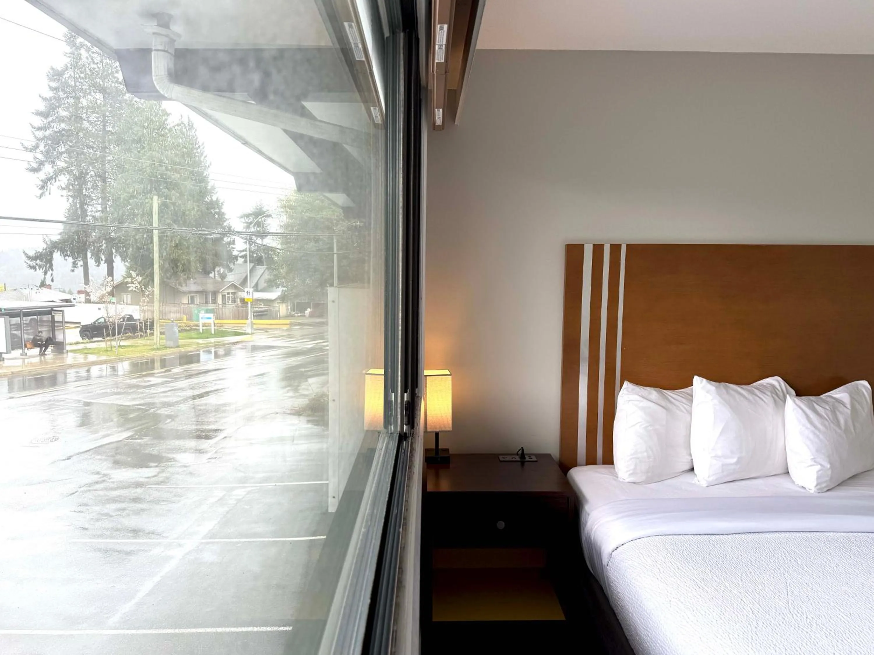 Bed in Departure Bay Motel