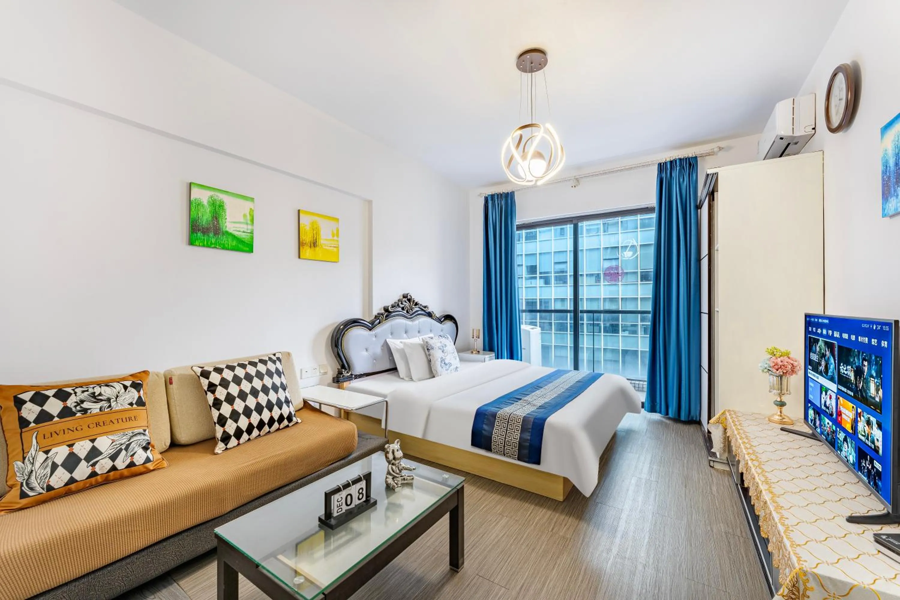 Photo of the whole room, Bed in Meiru Apartment Hotel Guangzhou Bolin Apartment