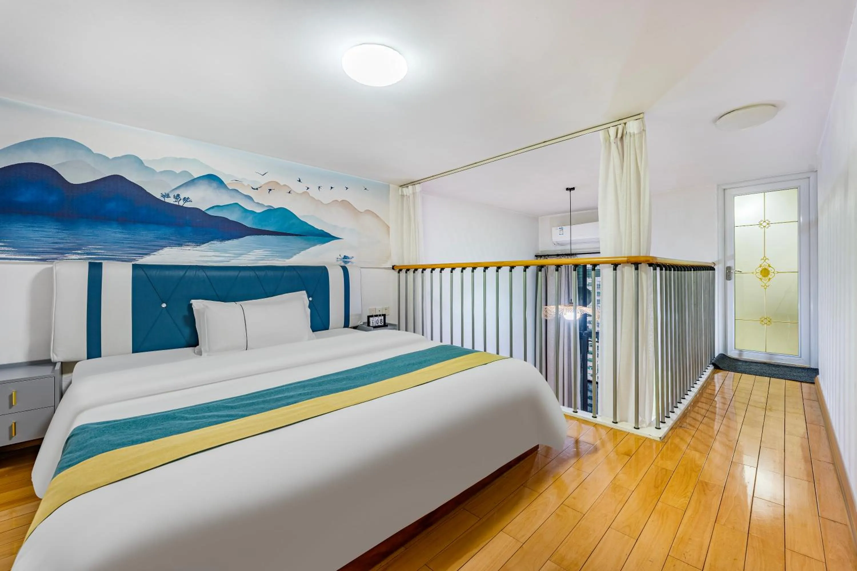 Bedroom, Bed in Meiru Apartment Hotel Guangzhou Bolin Apartment