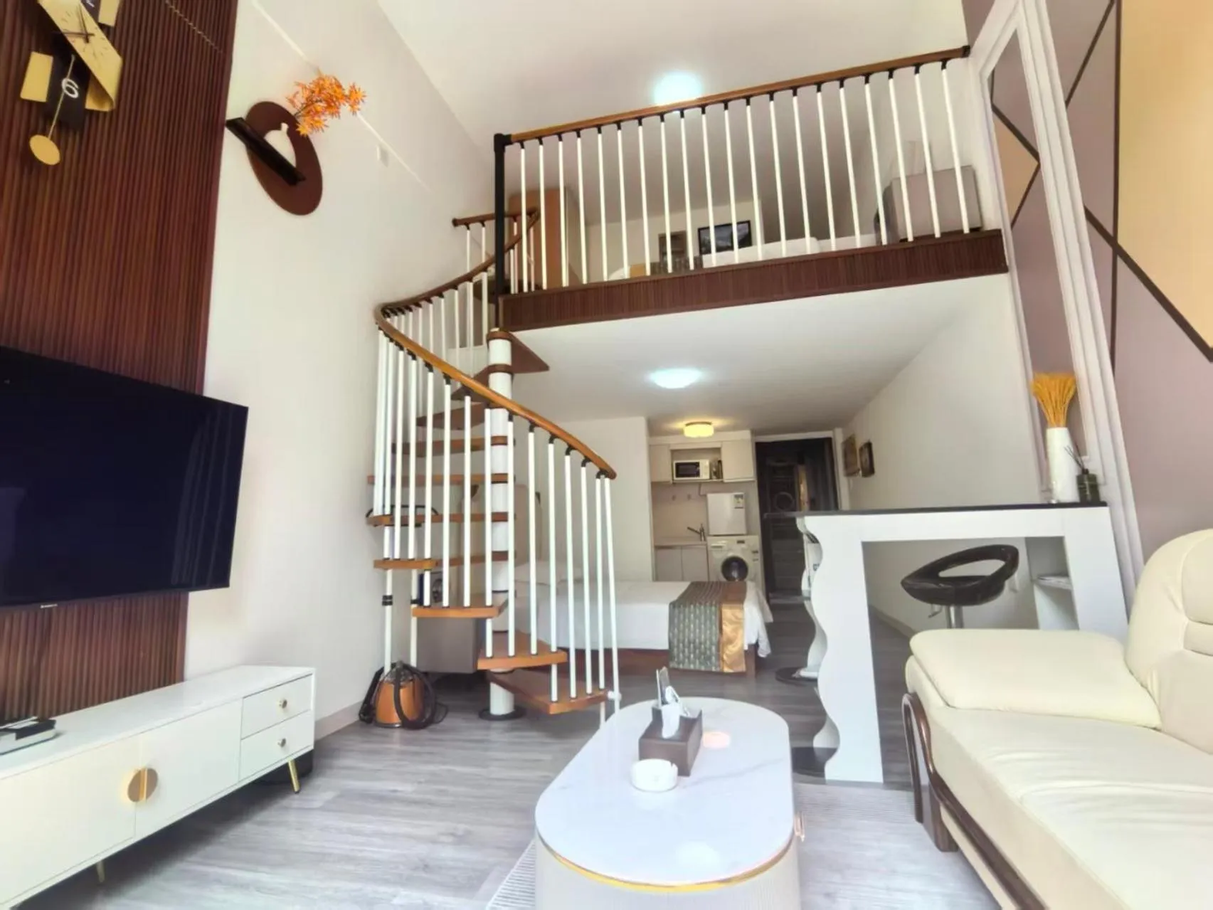 Bed in Meiru Apartment Hotel Guangzhou Bolin Apartment