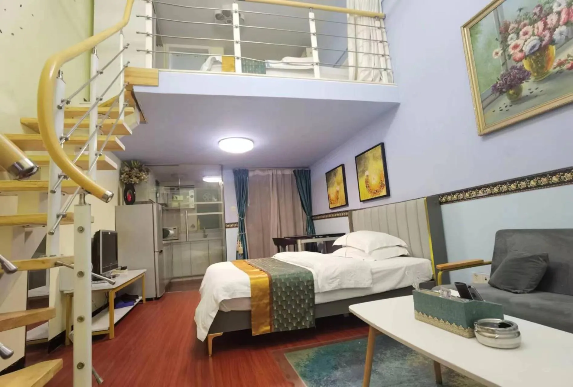 Photo of the whole room, Bed in Meiru Apartment Hotel Guangzhou Bolin Apartment