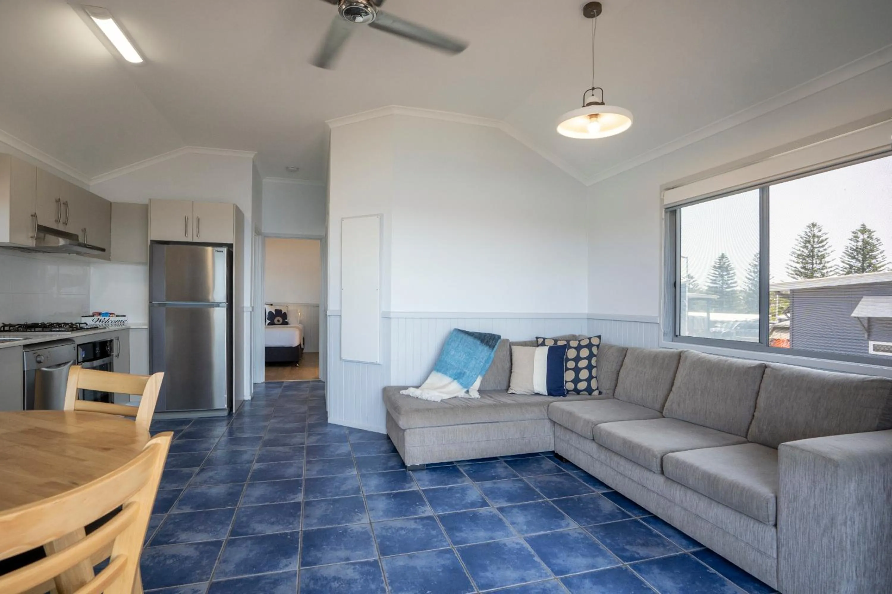 Living room in Surf Beach Holiday Park