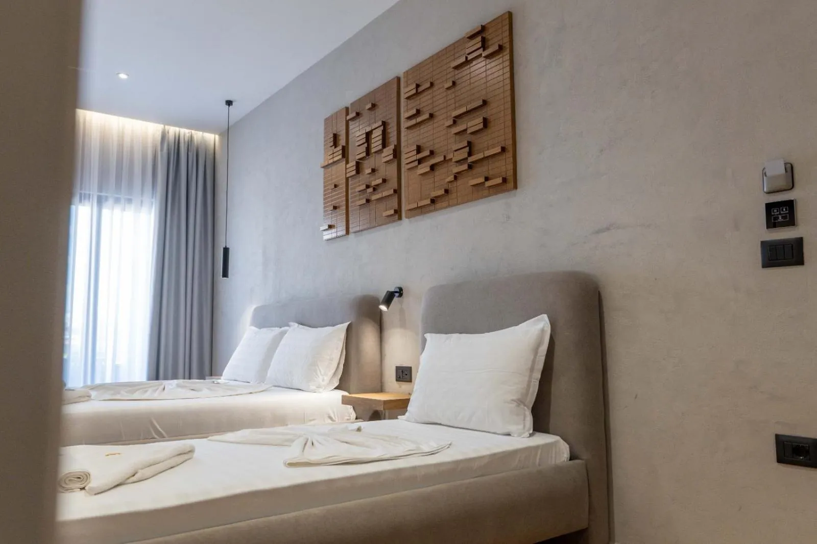 Bed in Hotel Kroi