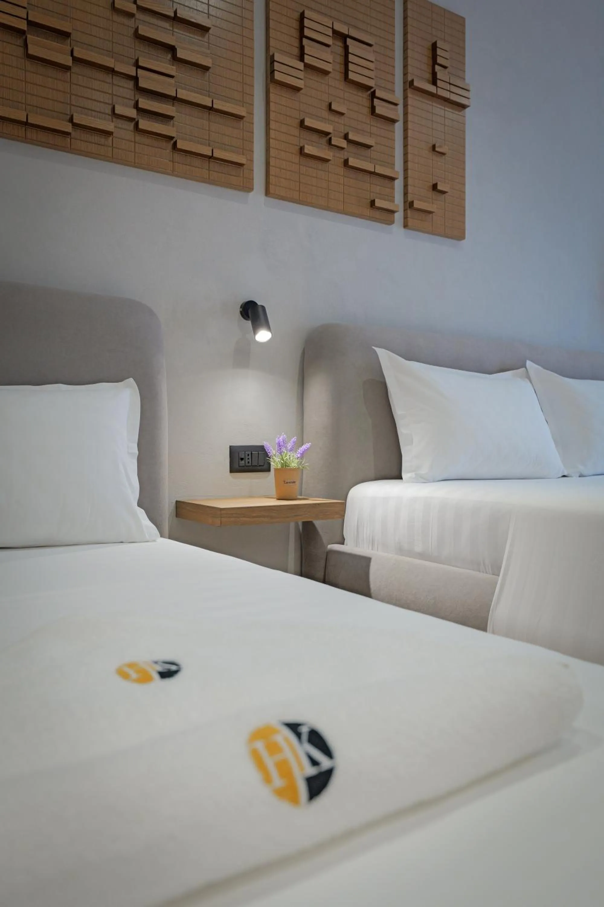 Bed in Hotel Kroi