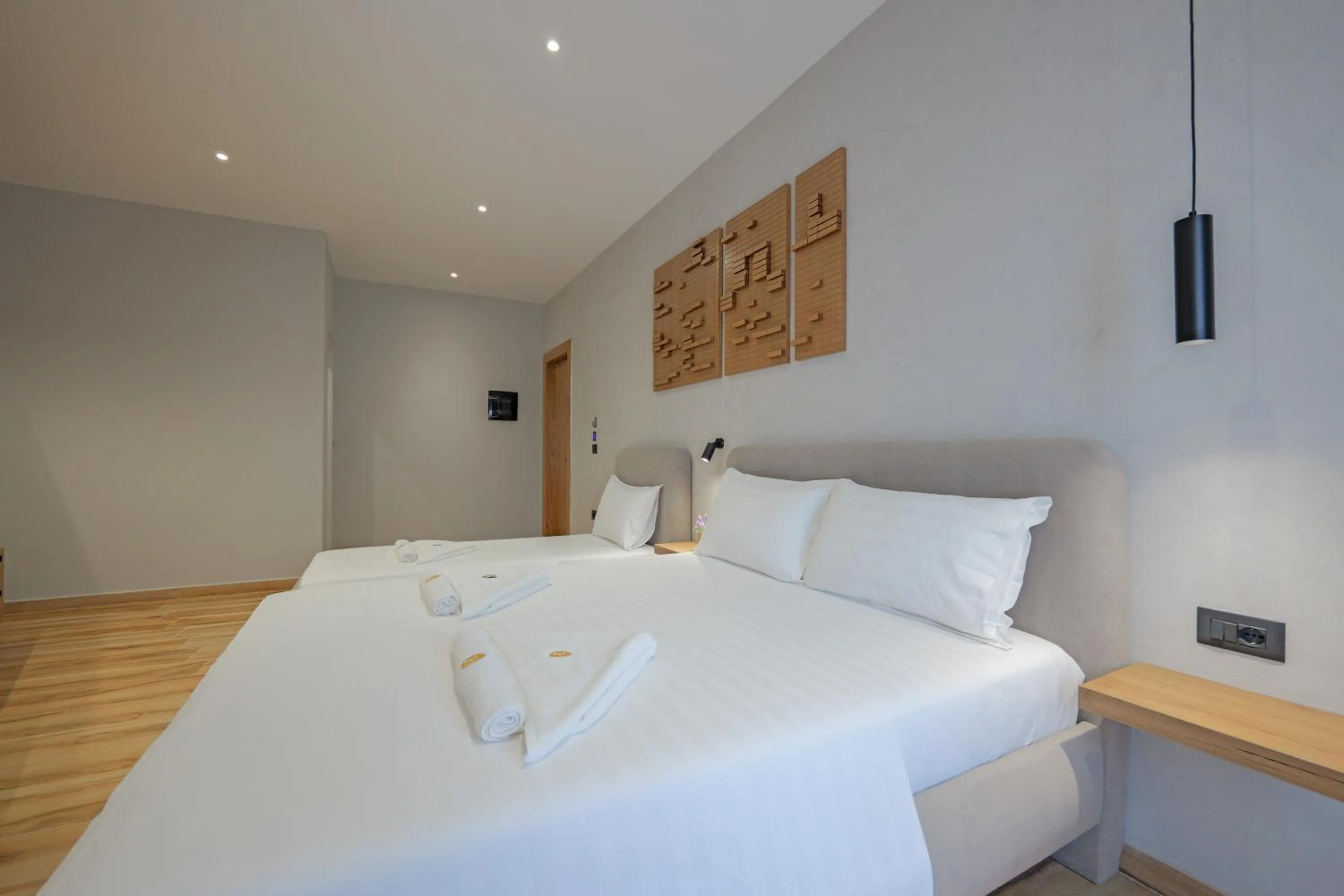 Bed in Hotel Kroi