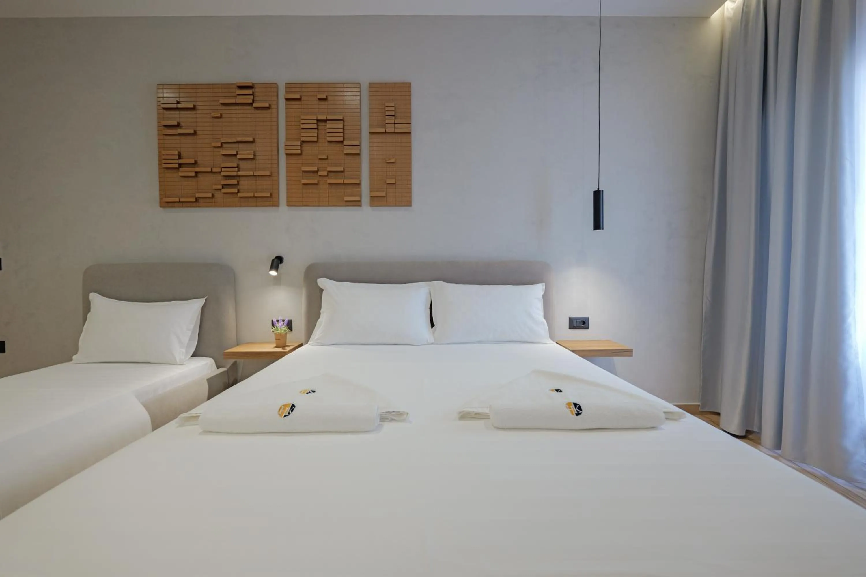 Bed in Hotel Kroi