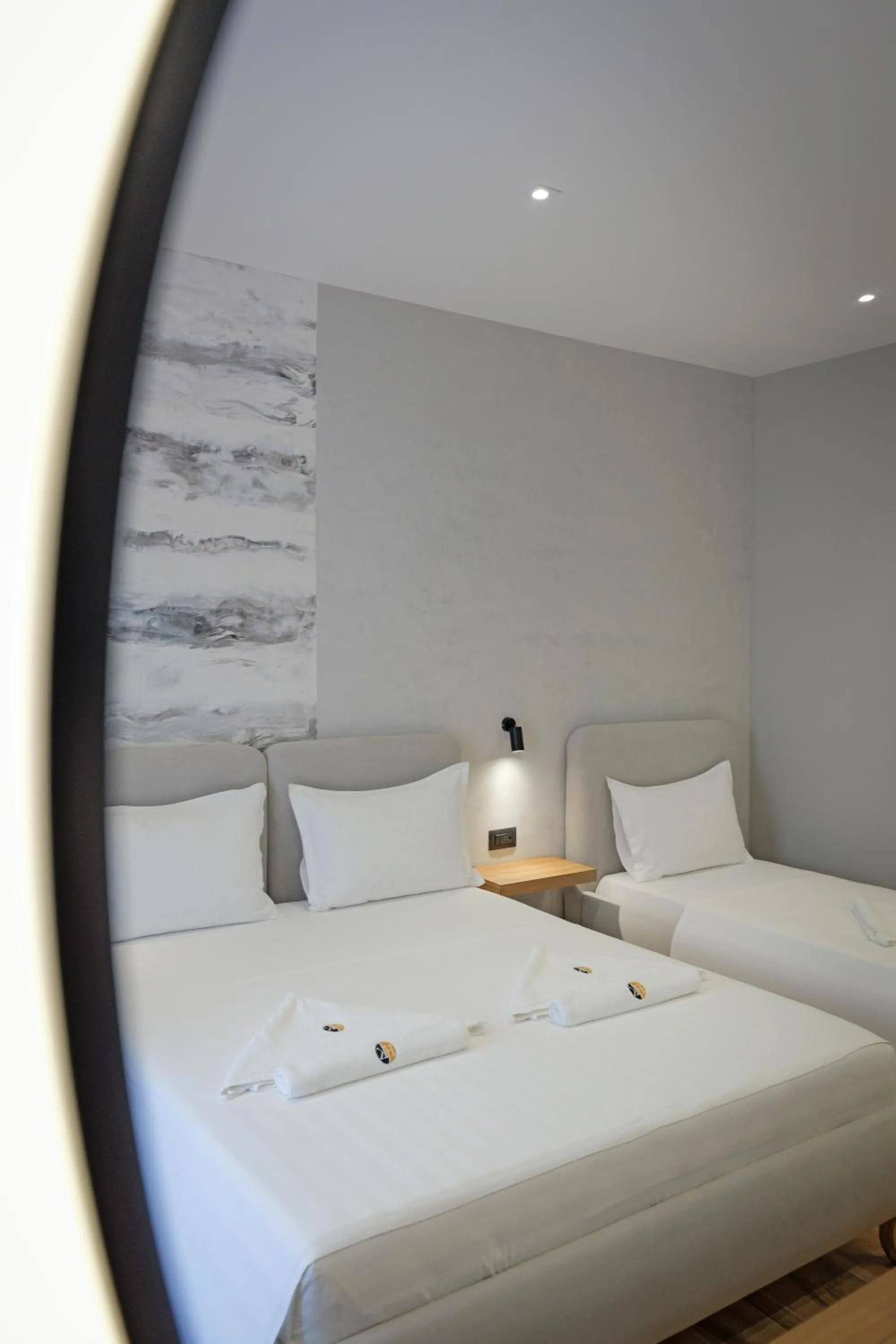 Bed in Hotel Kroi