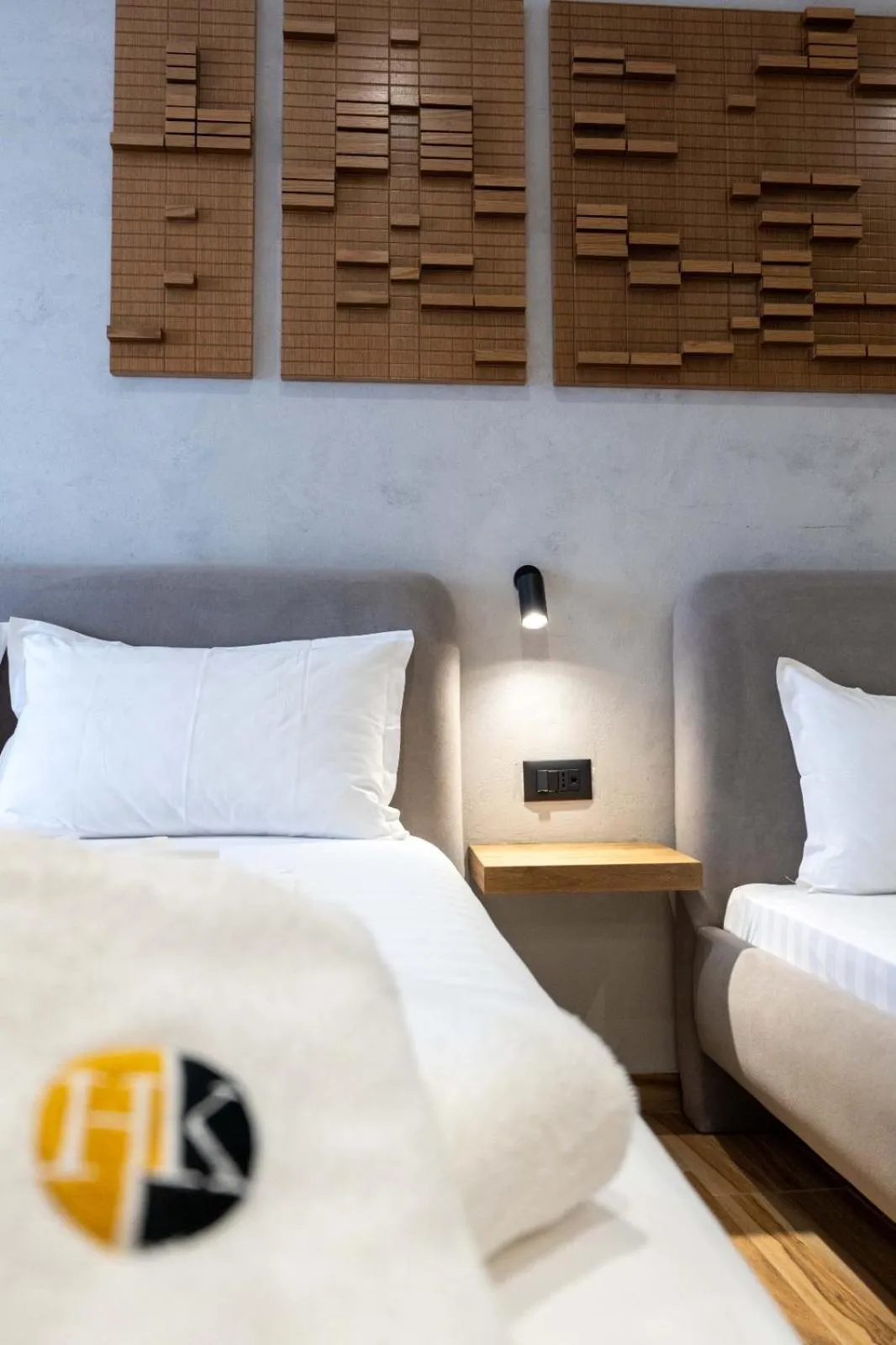Bed in Hotel Kroi