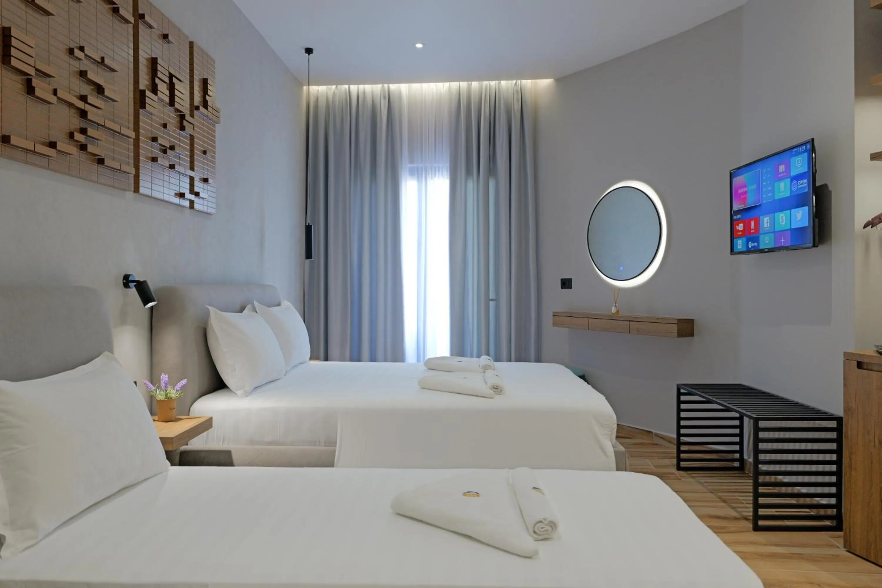 Bed in Hotel Kroi