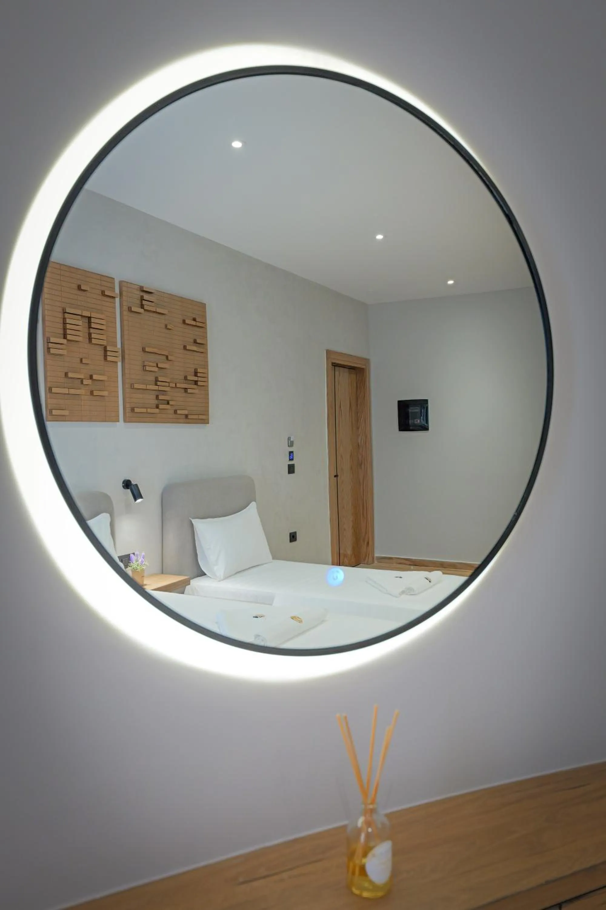 Bed in Hotel Kroi