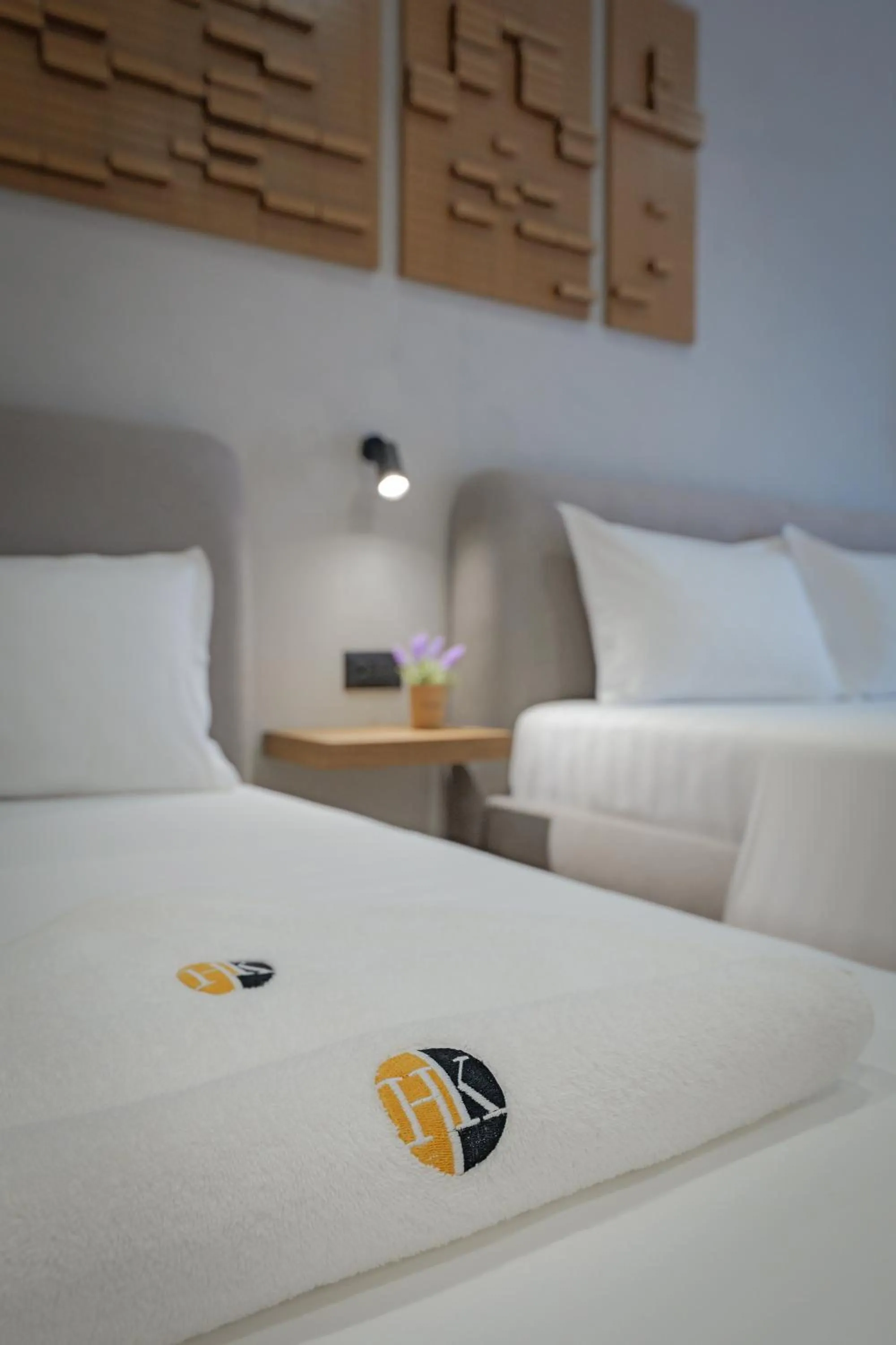 Bed in Hotel Kroi