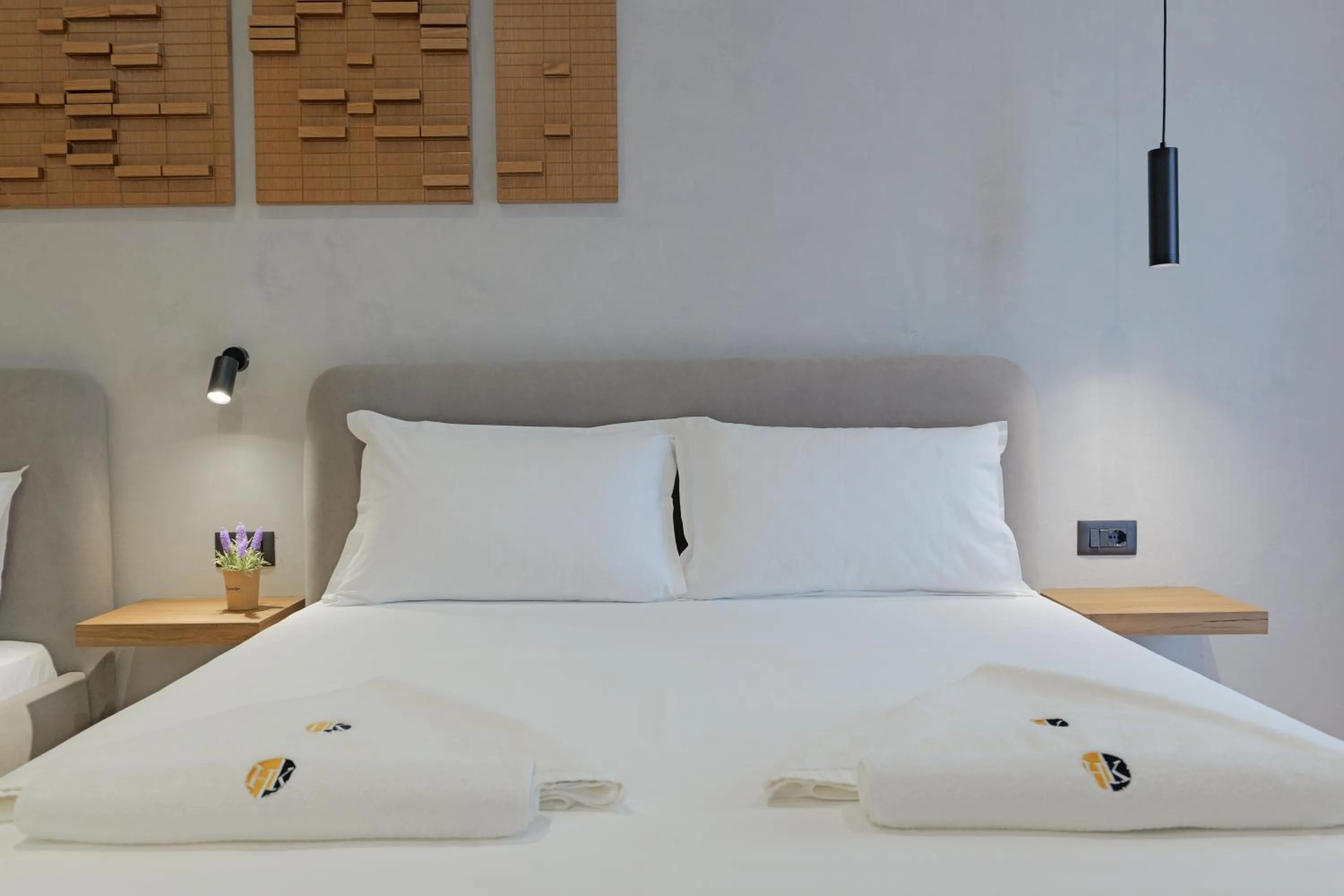 Bed in Hotel Kroi