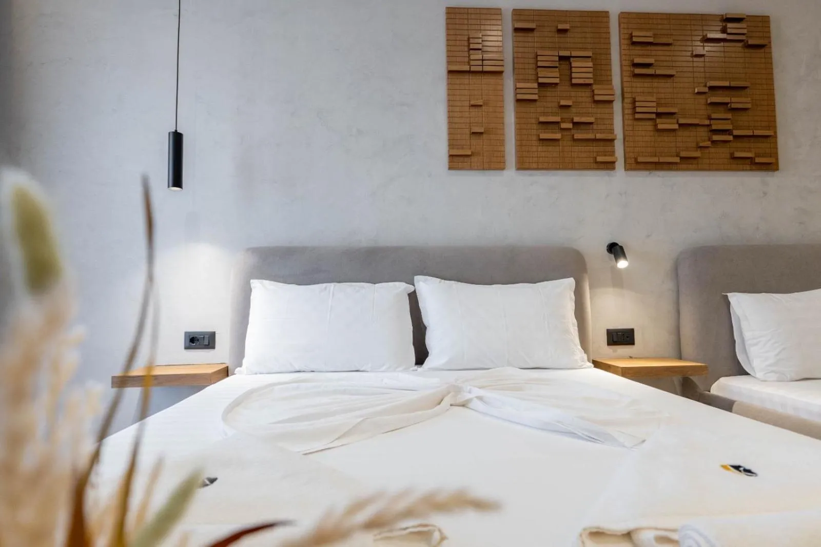 Bed in Hotel Kroi
