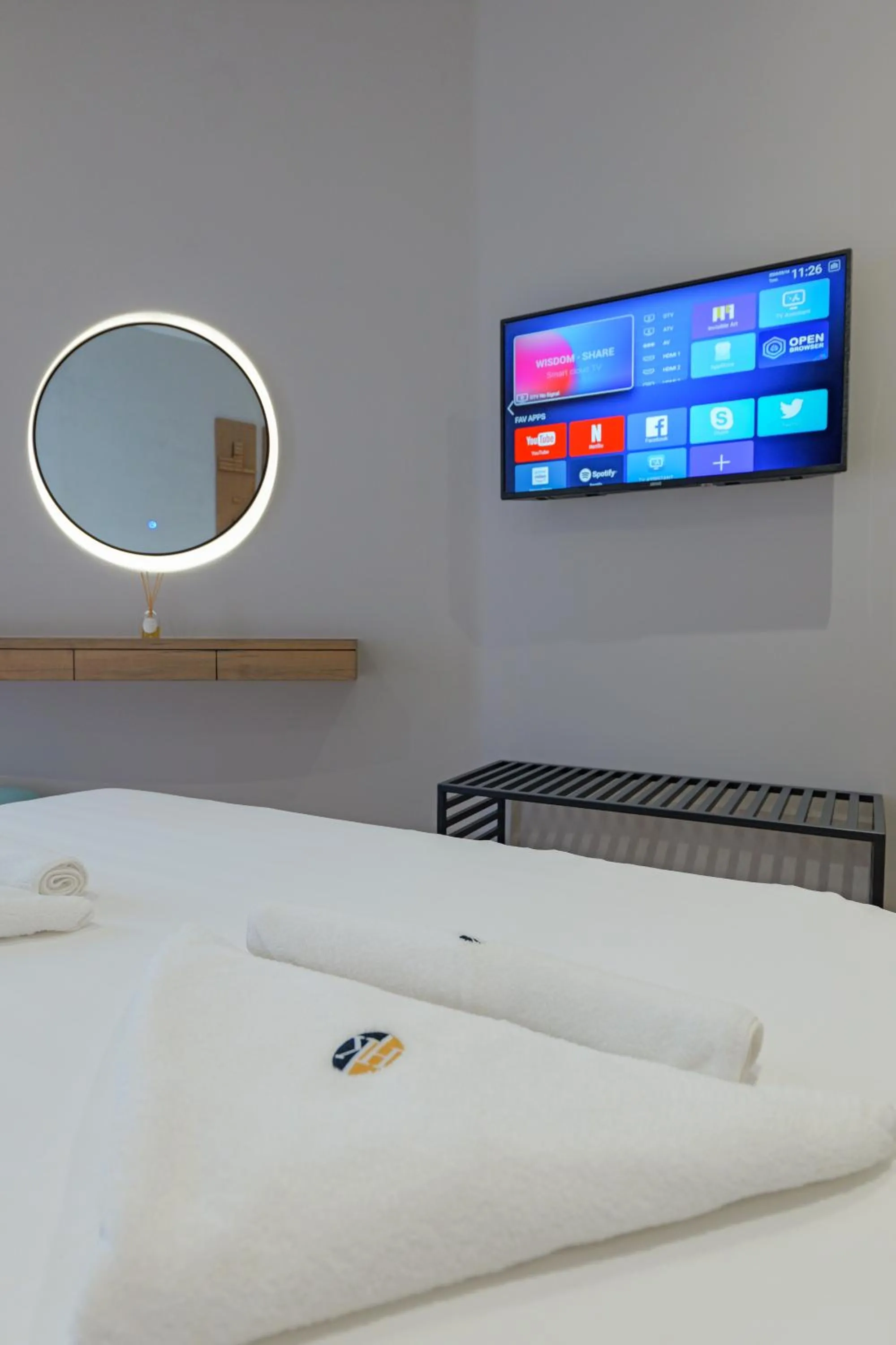 Bed in Hotel Kroi