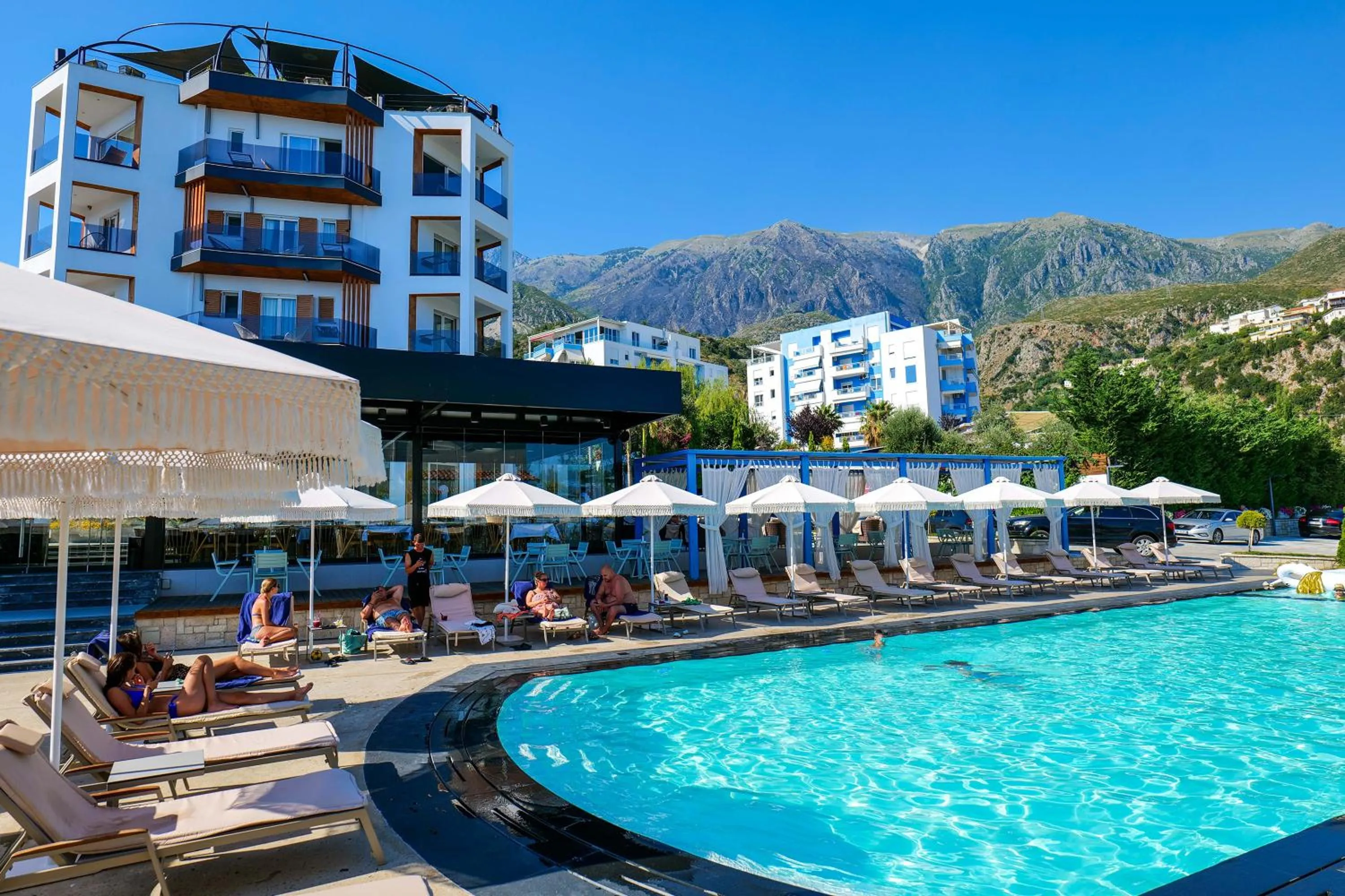 Swimming pool in Blue Boutique Hotel