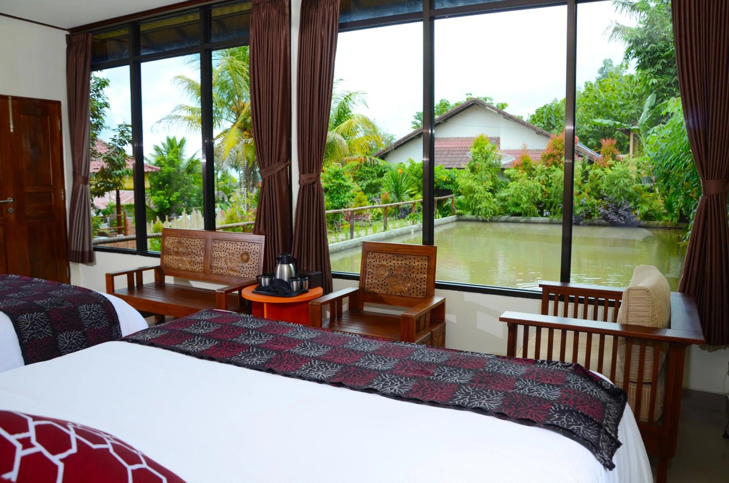 Decorative detail, Bed in Amartya Puri Green Cottages