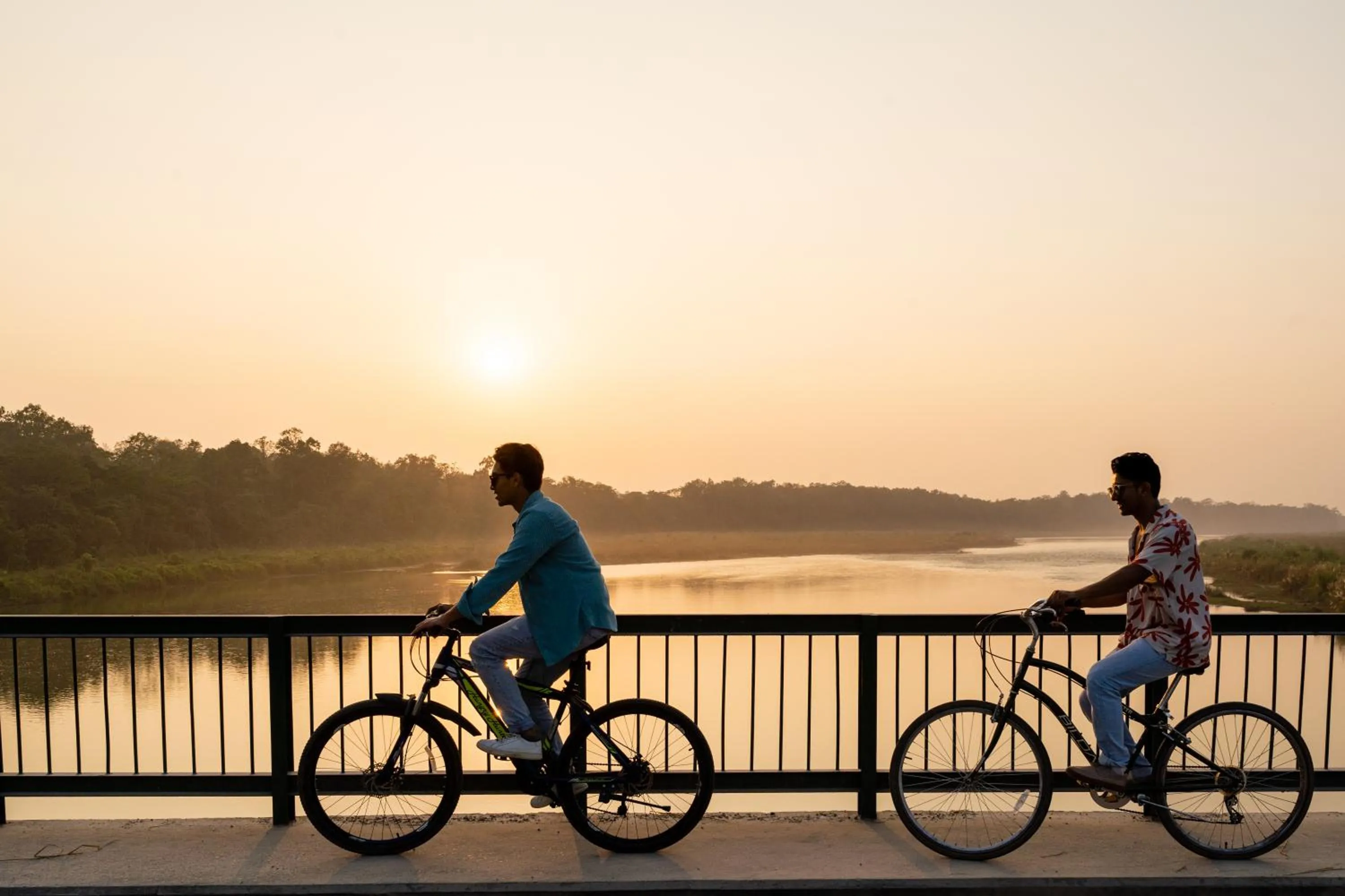 Cycling in Kasara Chitwan