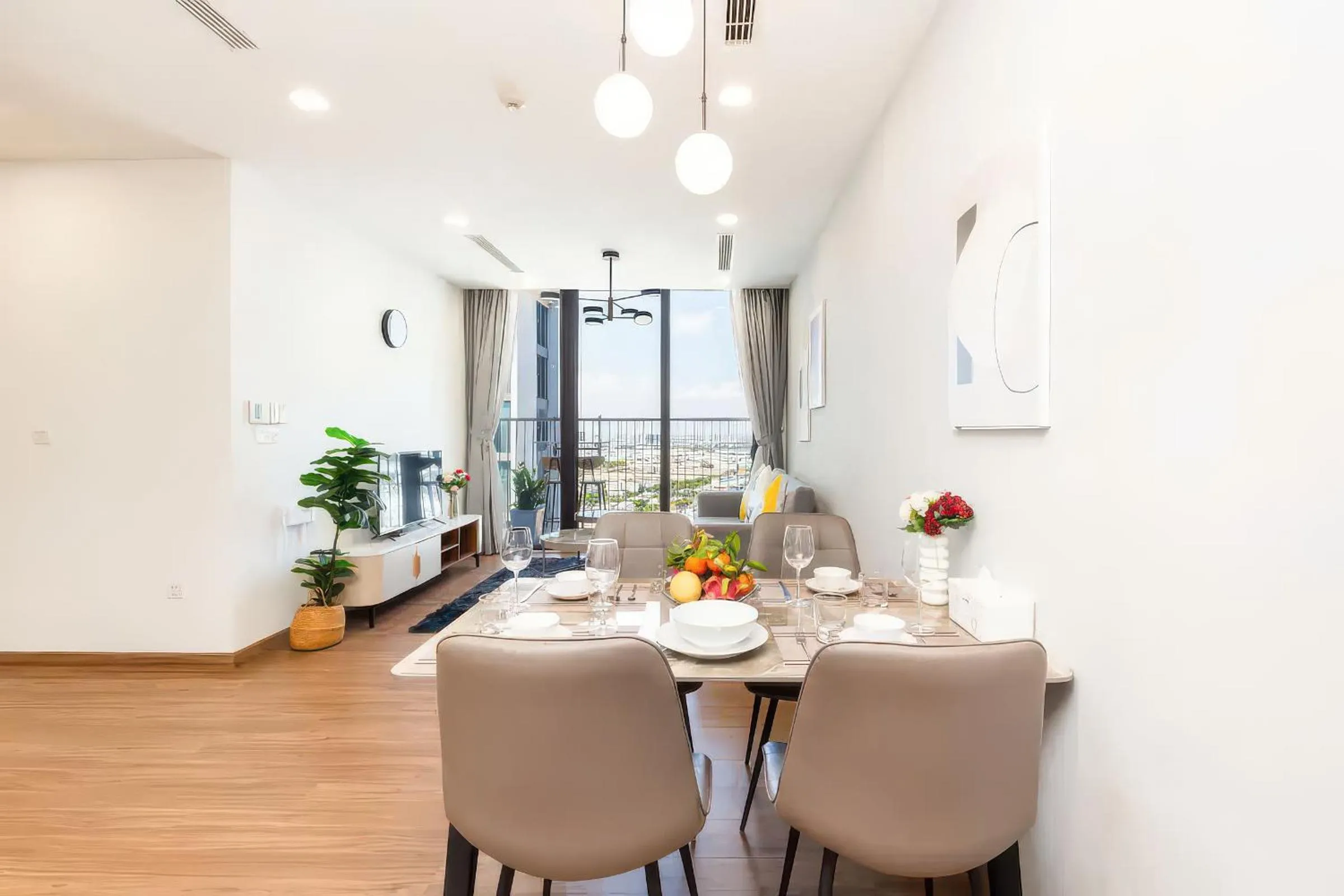 Living room in Eco Green Saigon - Free Gym & Netflix & Pool