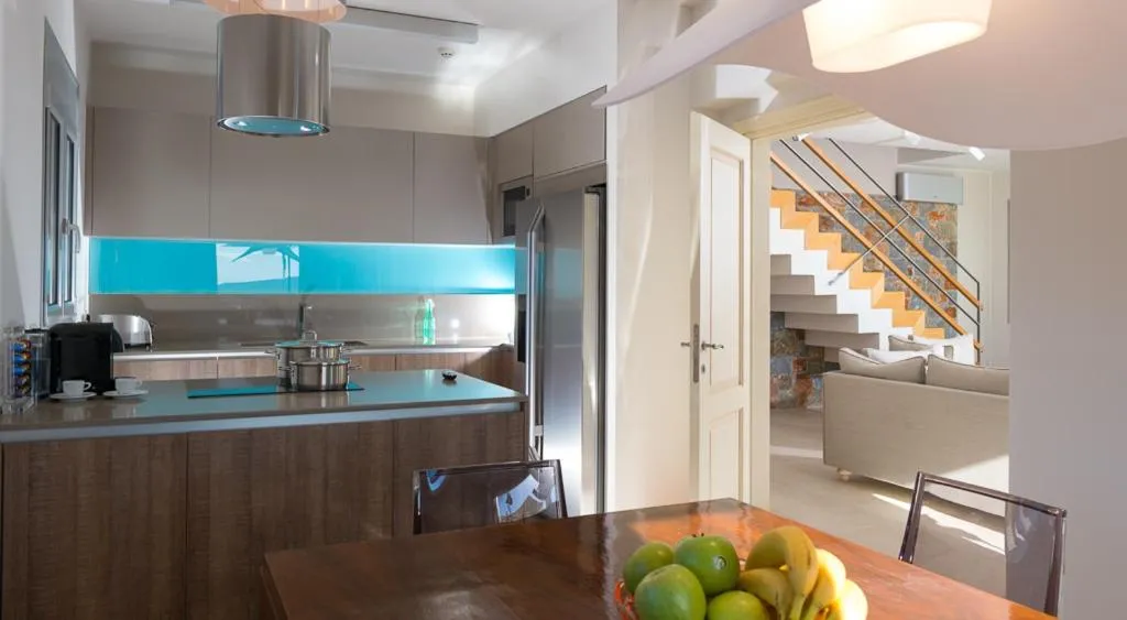 Kitchen or kitchenette in Elounda Luxury Villas
