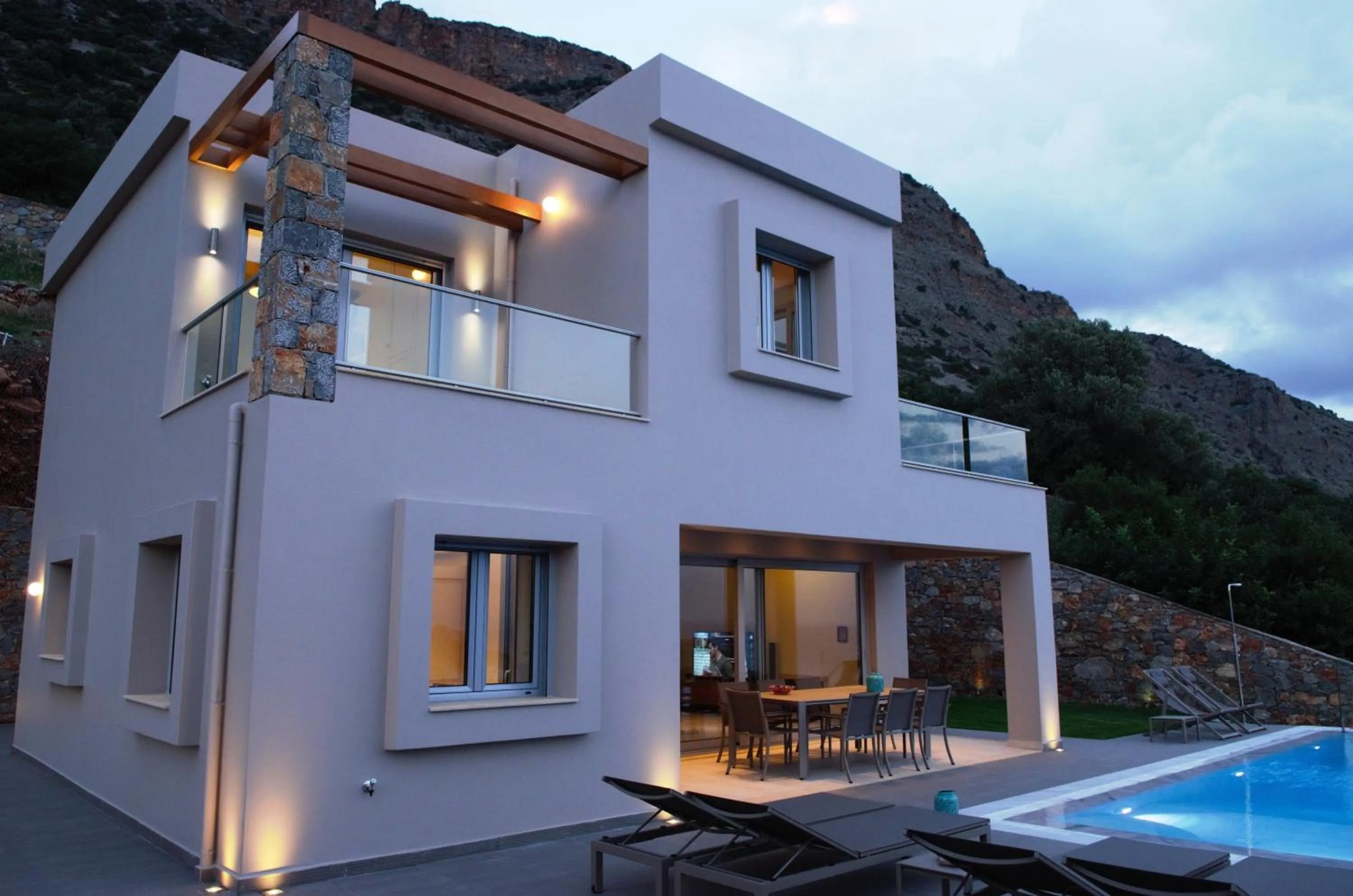 Facade/entrance in Elounda Luxury Villas