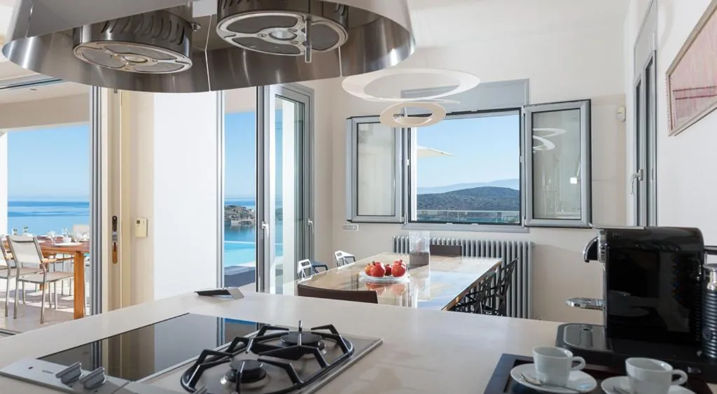 Kitchen or kitchenette in Elounda Luxury Villas