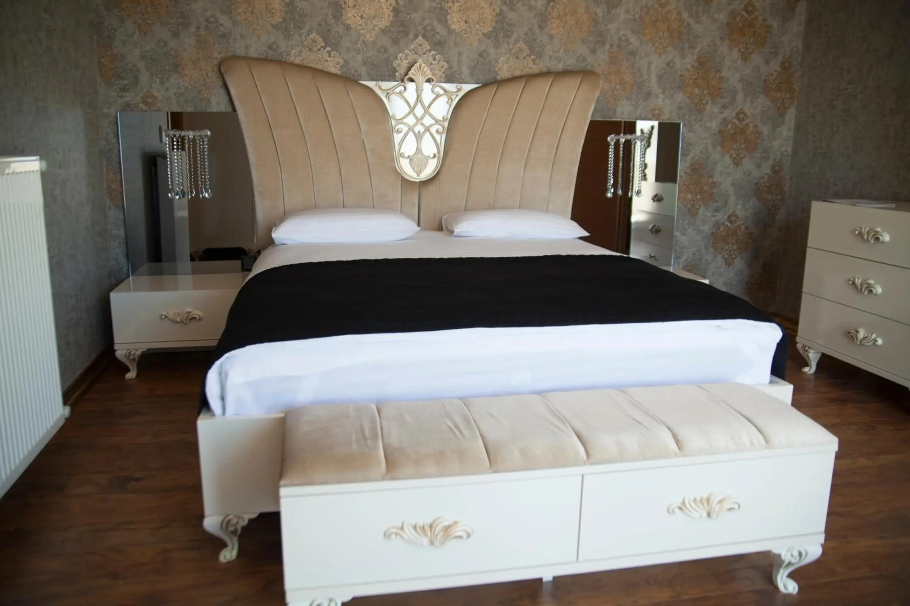 Decorative detail, Bed in Neba Royal Hotel Decorative detail, Bed in Neba Royal Hotel