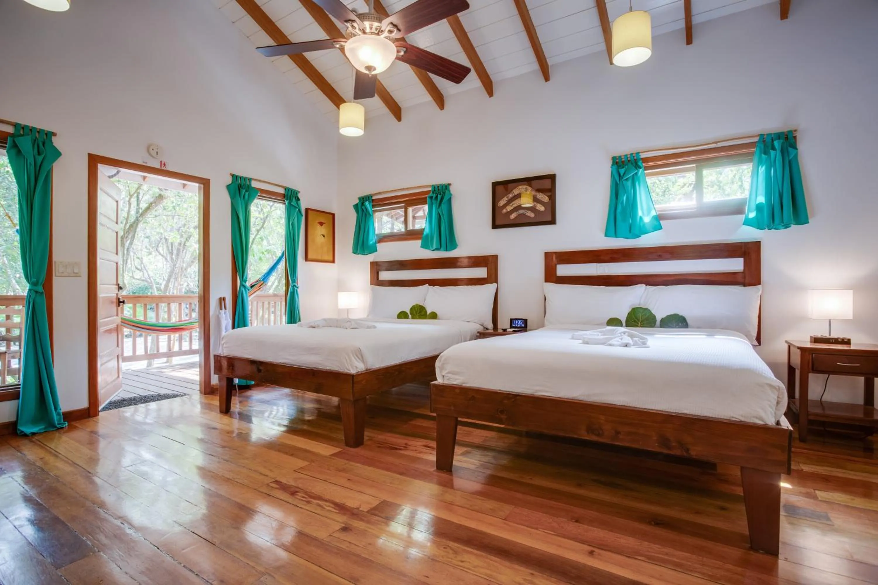 Bed in Mariposa Belize Beach Resort