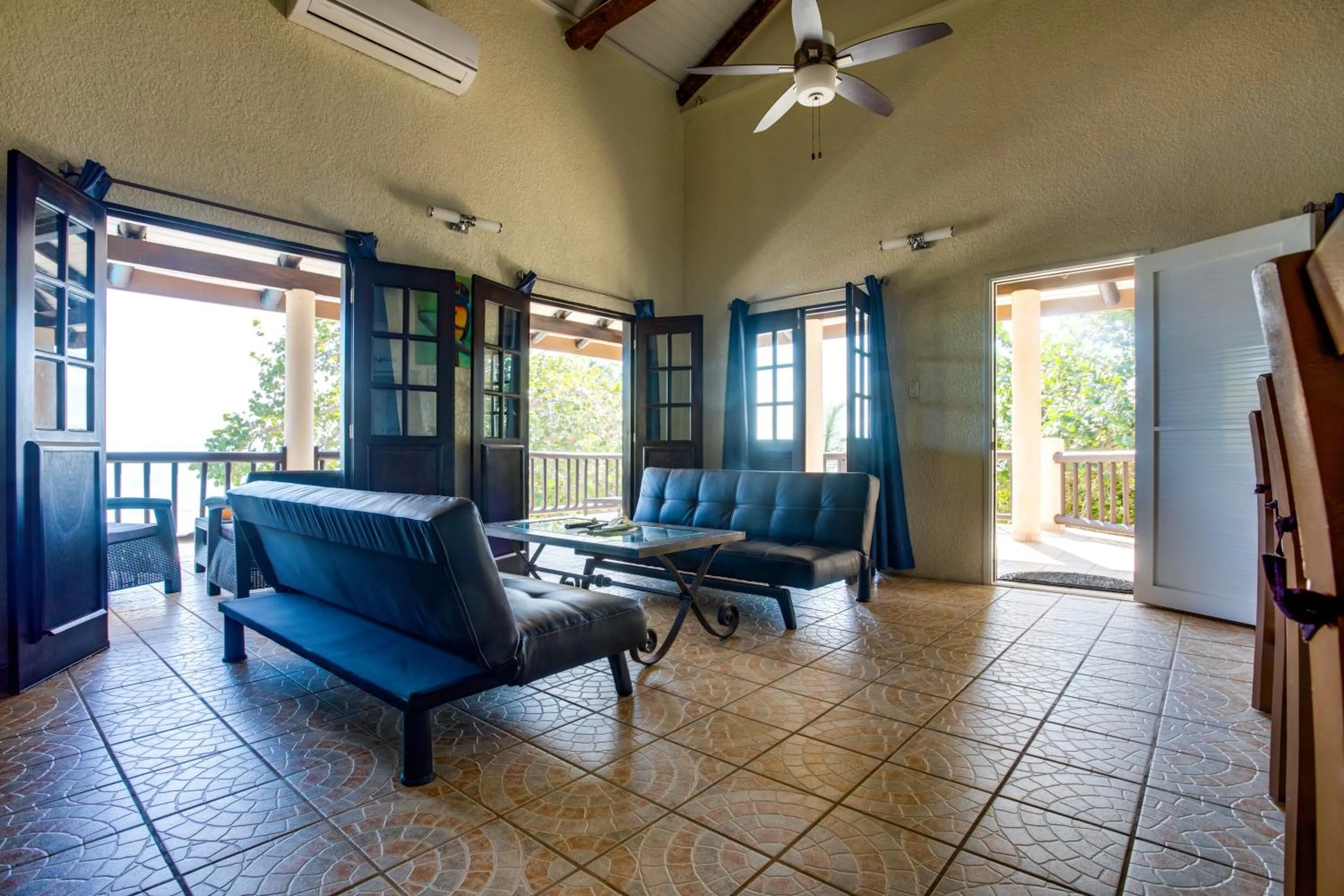Living room in Mariposa Belize Beach Resort