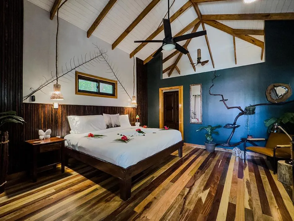 Bed in Mariposa Belize Beach Resort